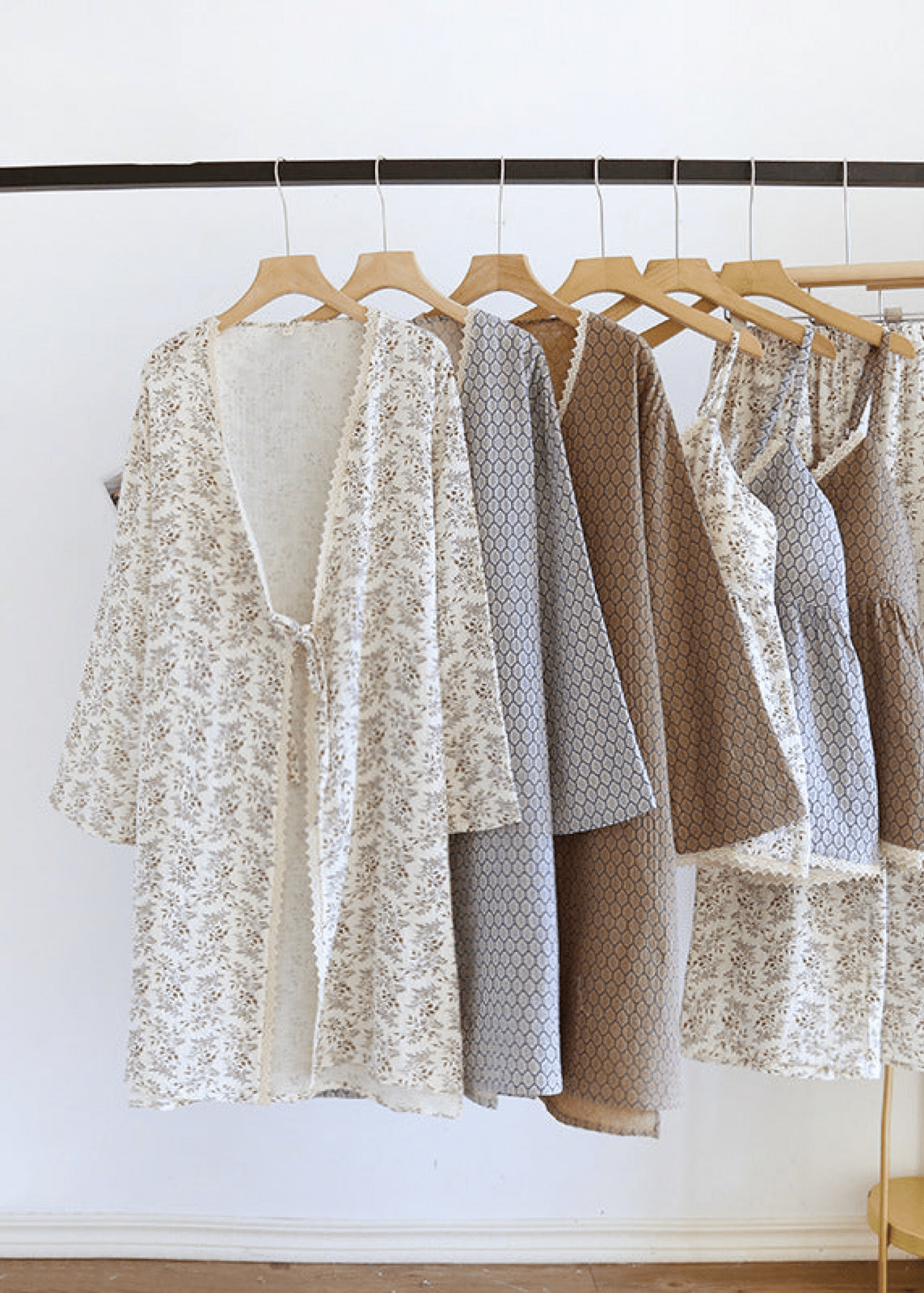 Floral Cotton Pajama Set with Cardigan