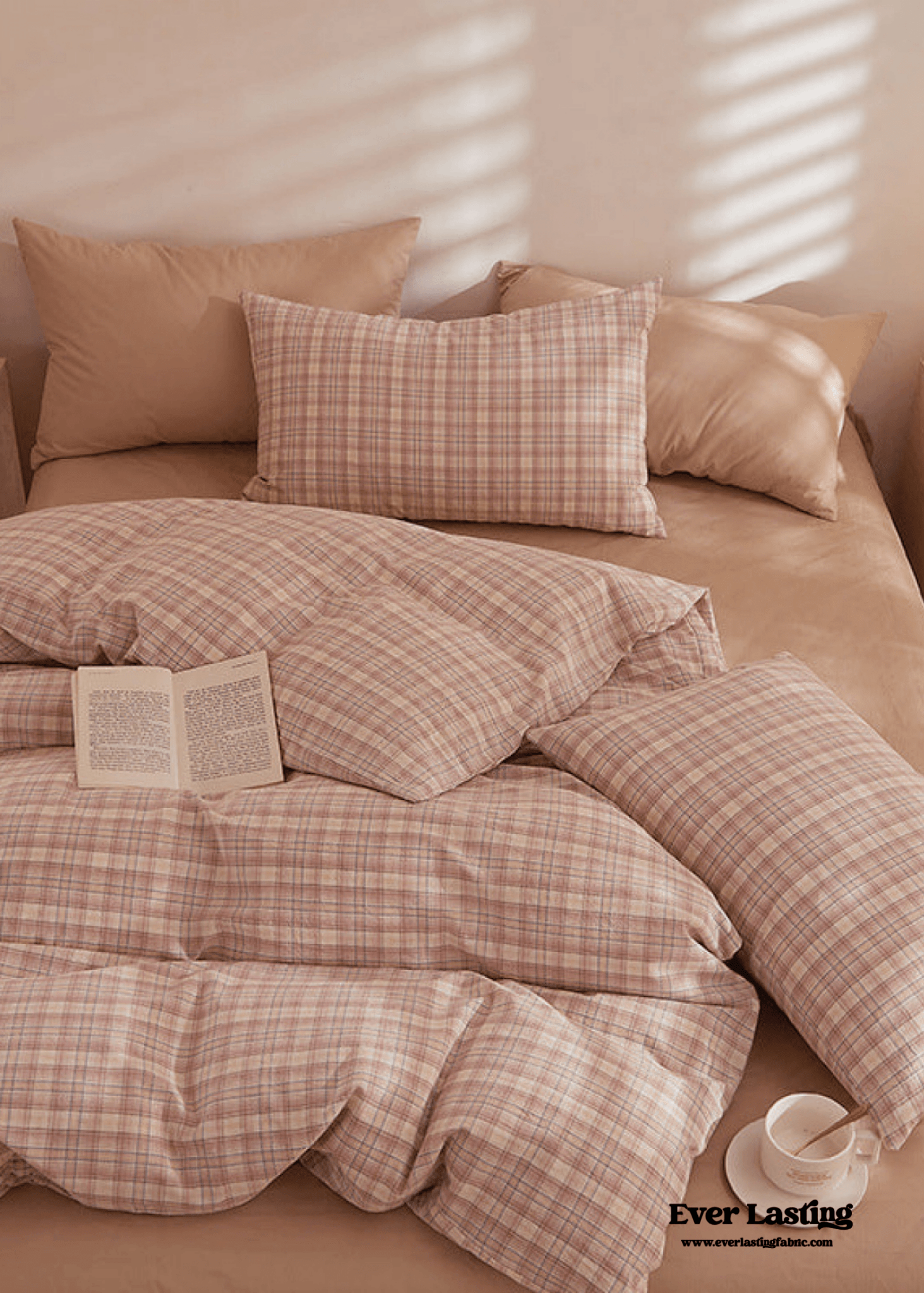 Fresh Plaid Washed Cotton Duvet Cover