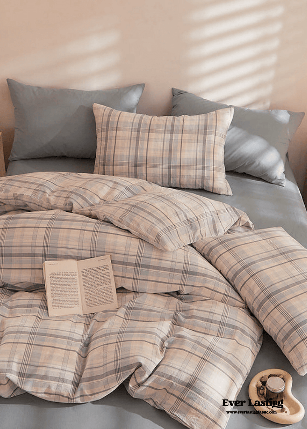 Fresh Plaid Washed Cotton Duvet Cover