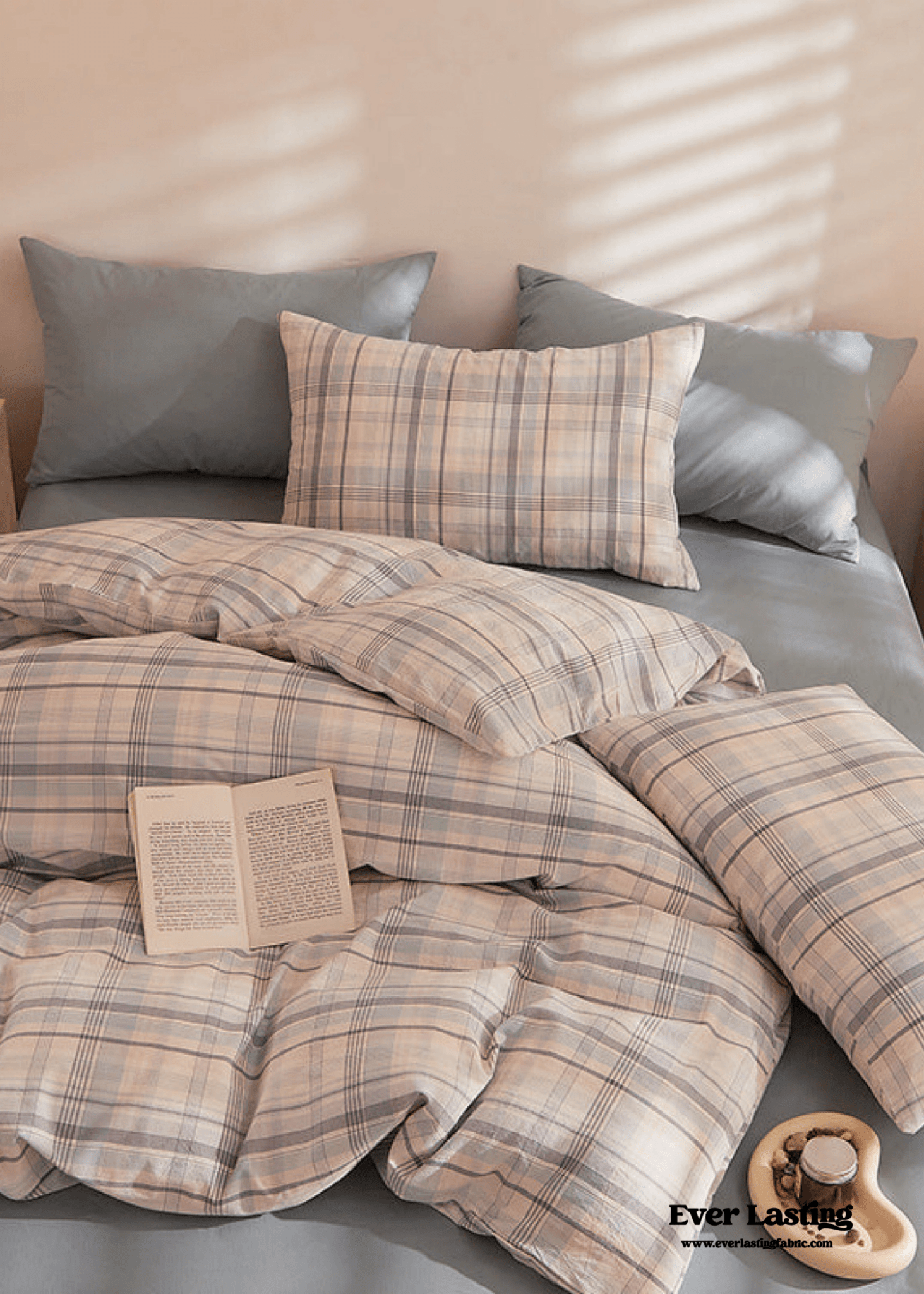 Fresh Plaid Washed Cotton Duvet Cover