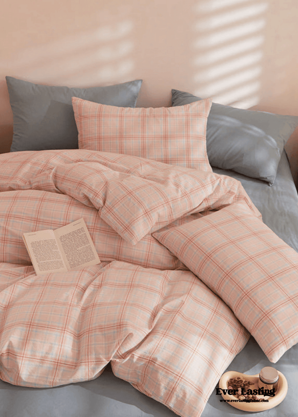 Fresh Plaid Washed Cotton Duvet Cover