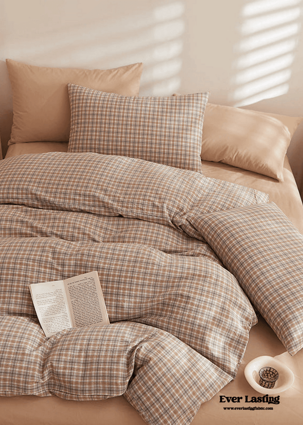 Fresh Plaid Washed Cotton Duvet Cover