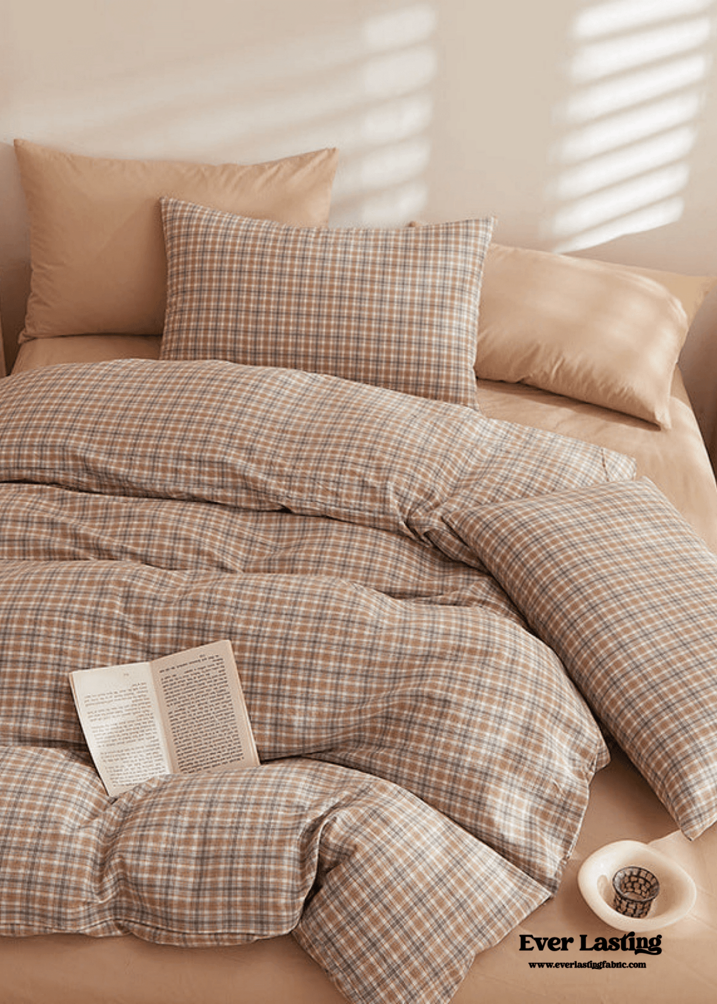 Fresh Plaid Washed Cotton Duvet Cover