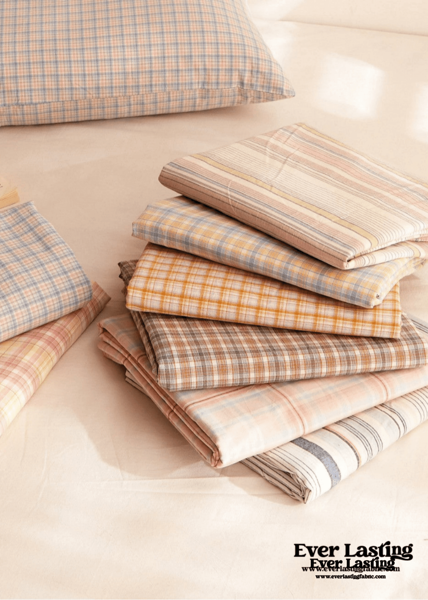 Fresh Plaid Washed Cotton Duvet Cover