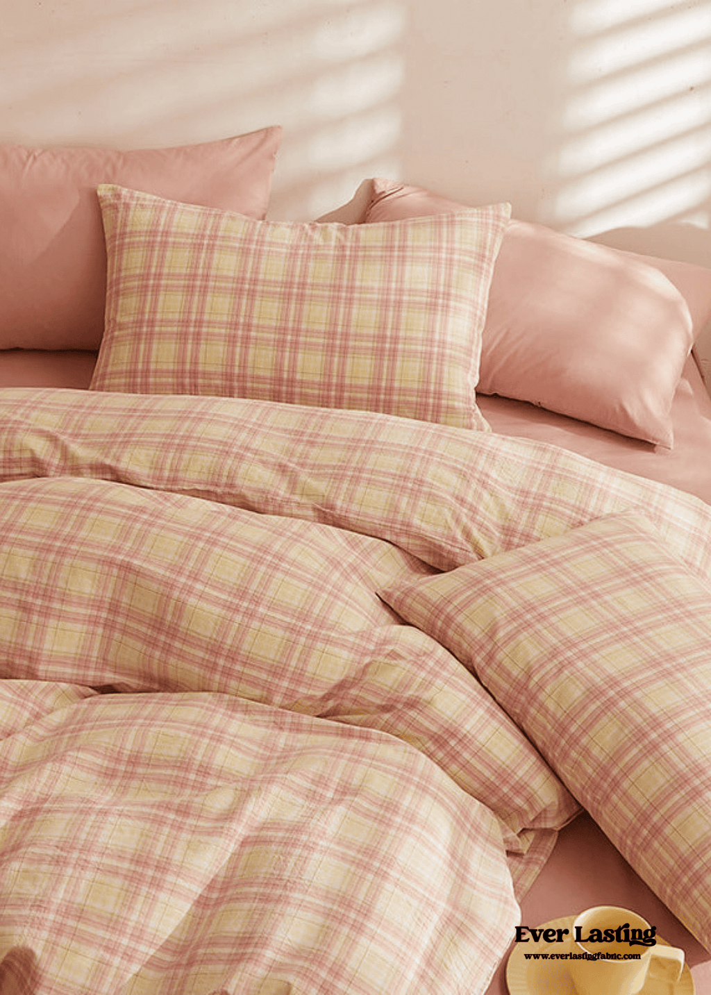 Fresh Plaid Washed Cotton Duvet Cover