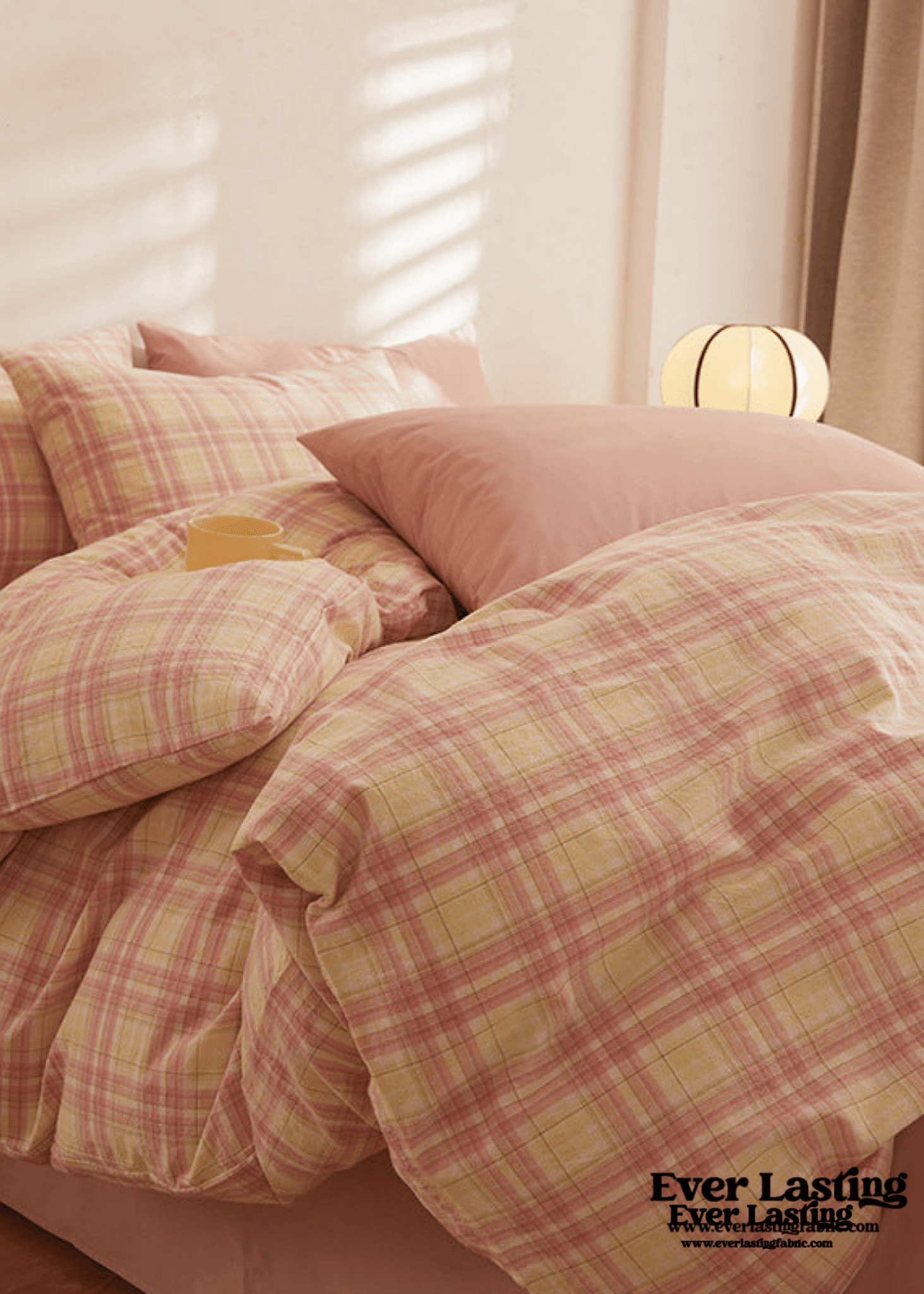 Fresh Plaid Washed Cotton Duvet Cover