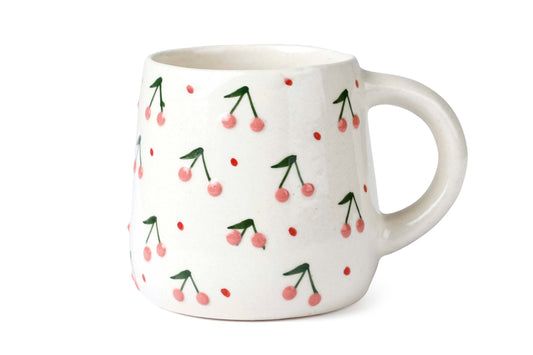 Handcrafted Cherry Blossom Ceramic Mug | Set of 4 Mug Casa Amarosa