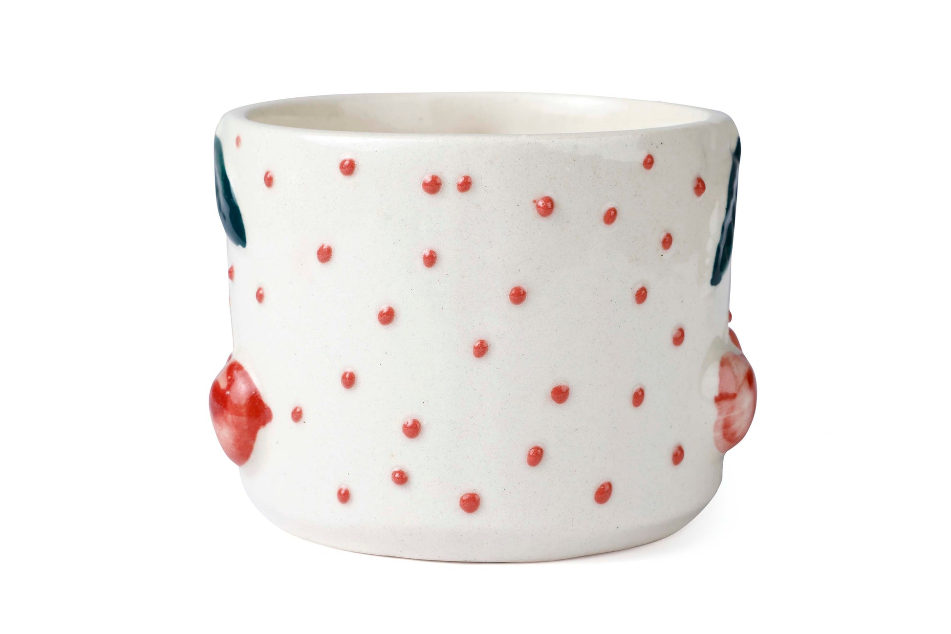 Cherry Pop Ceramic Mug Set of 4 | Red Mug Casa Amarosa