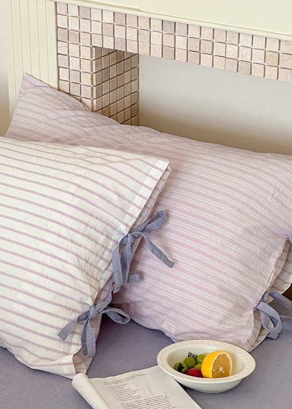 Josie Bow Tied Stripe Pillowcases