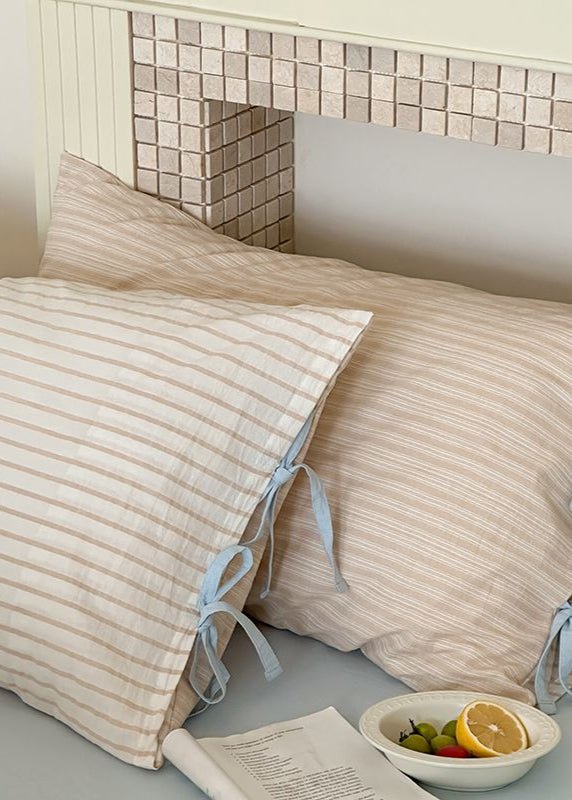 Josie Bow Tied Stripe Pillowcases