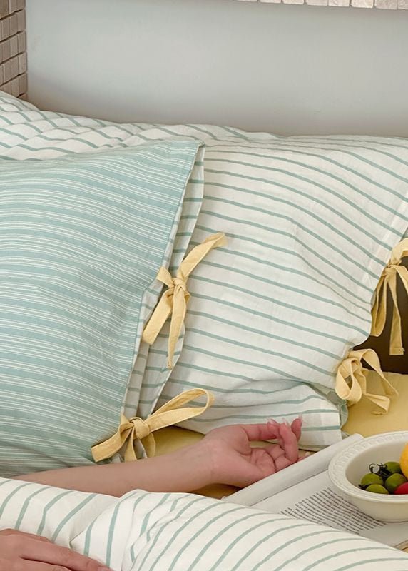 Josie Bow Tied Stripe Pillowcases