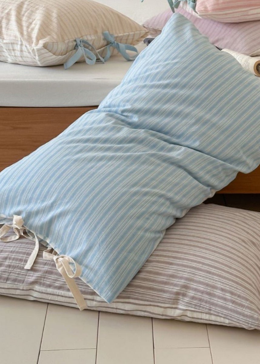 Josie Bow Tied Stripe Pillowcases