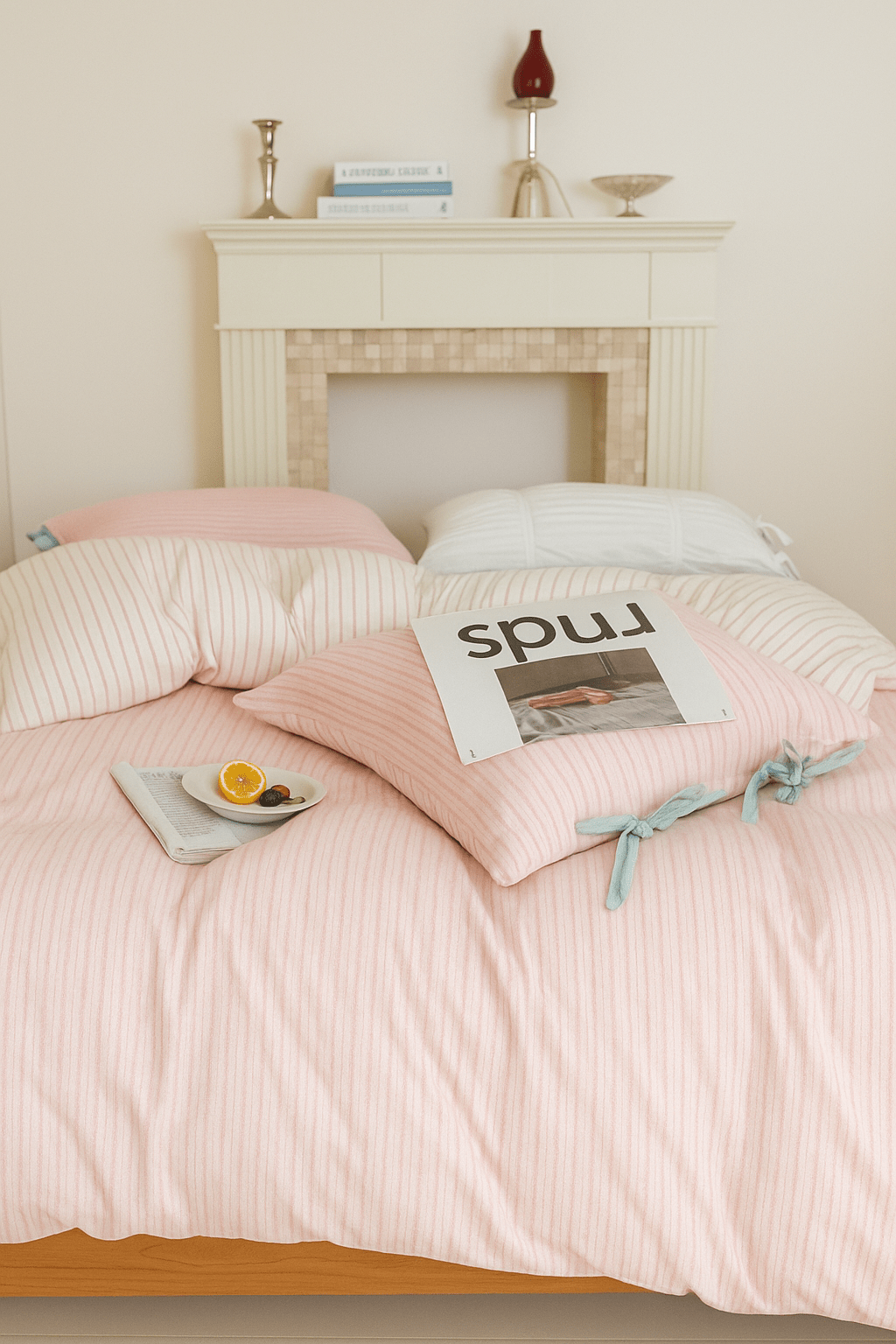 Josie Bow Tied Stripe Pillowcases