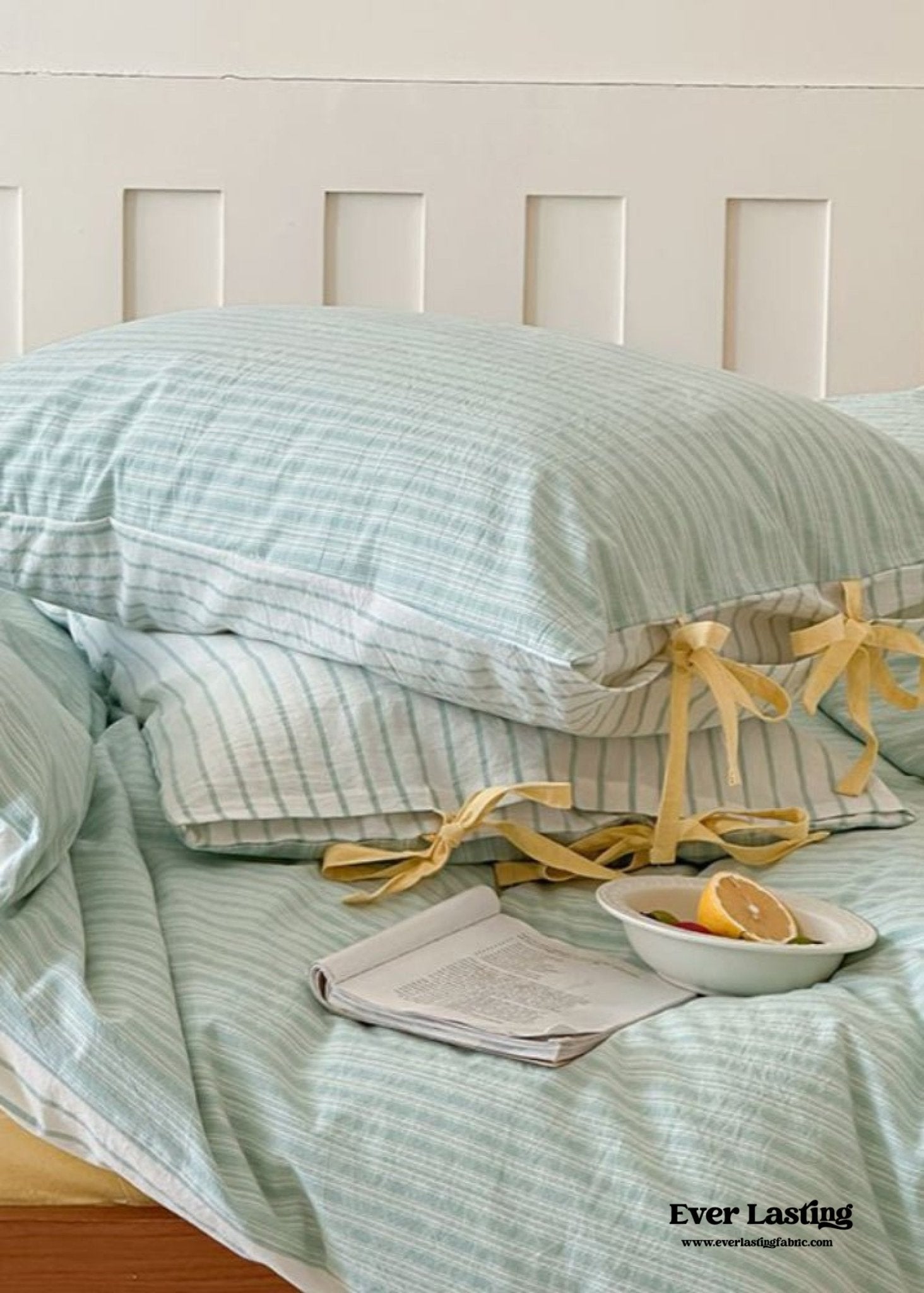 Josie Bow Tied Striped Bedding Set