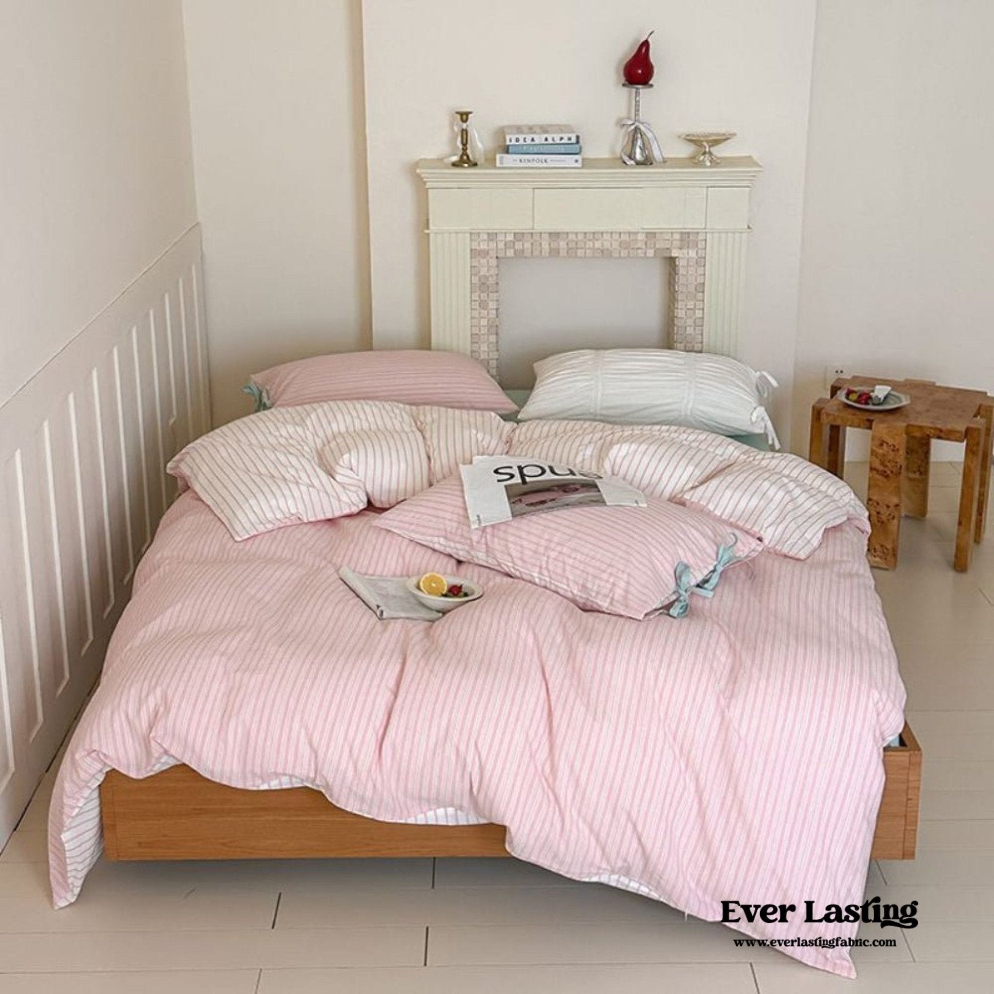 Josie Bow Tied Striped Bedding Set