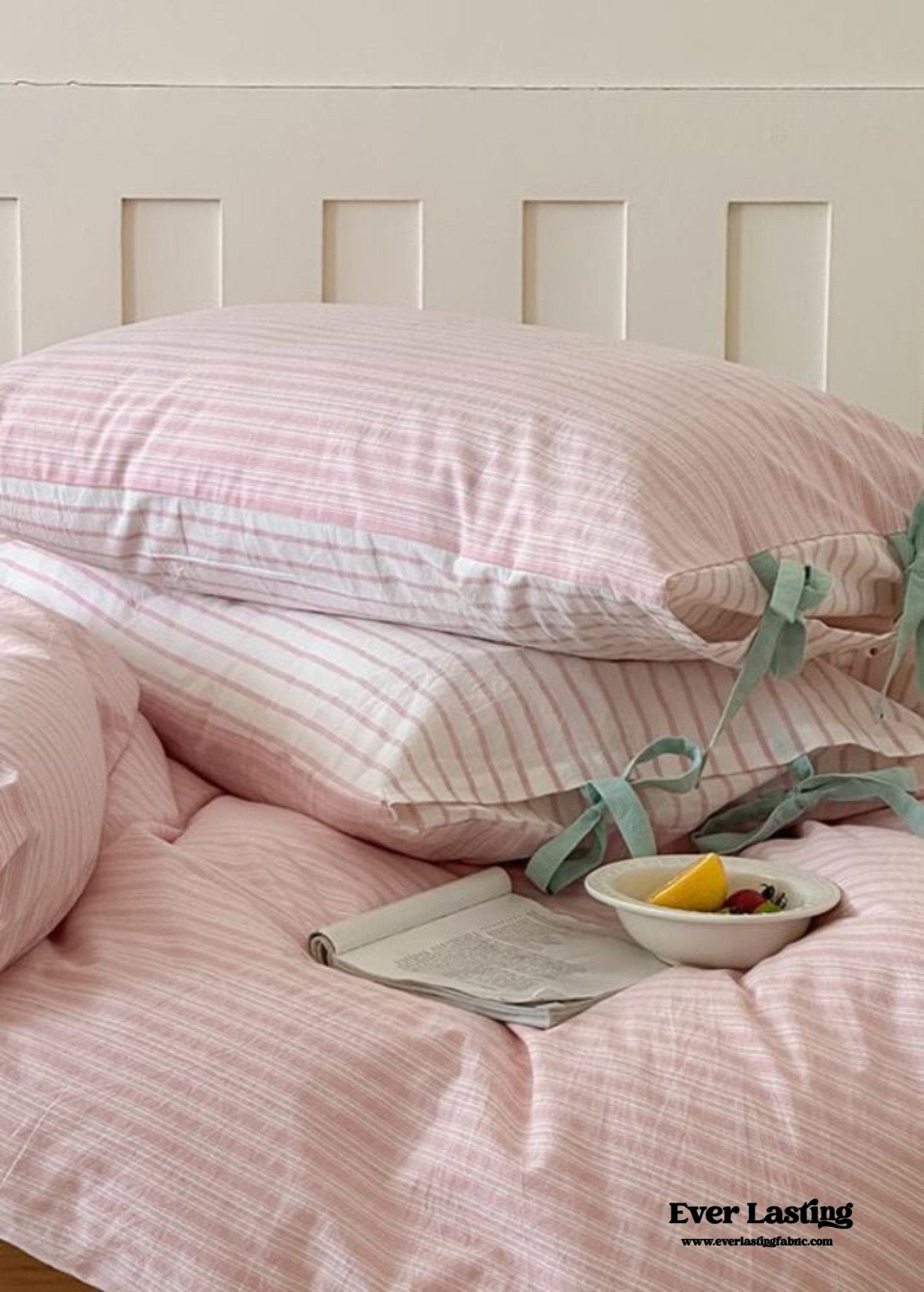 Josie Bow Tied Striped Bedding Set
