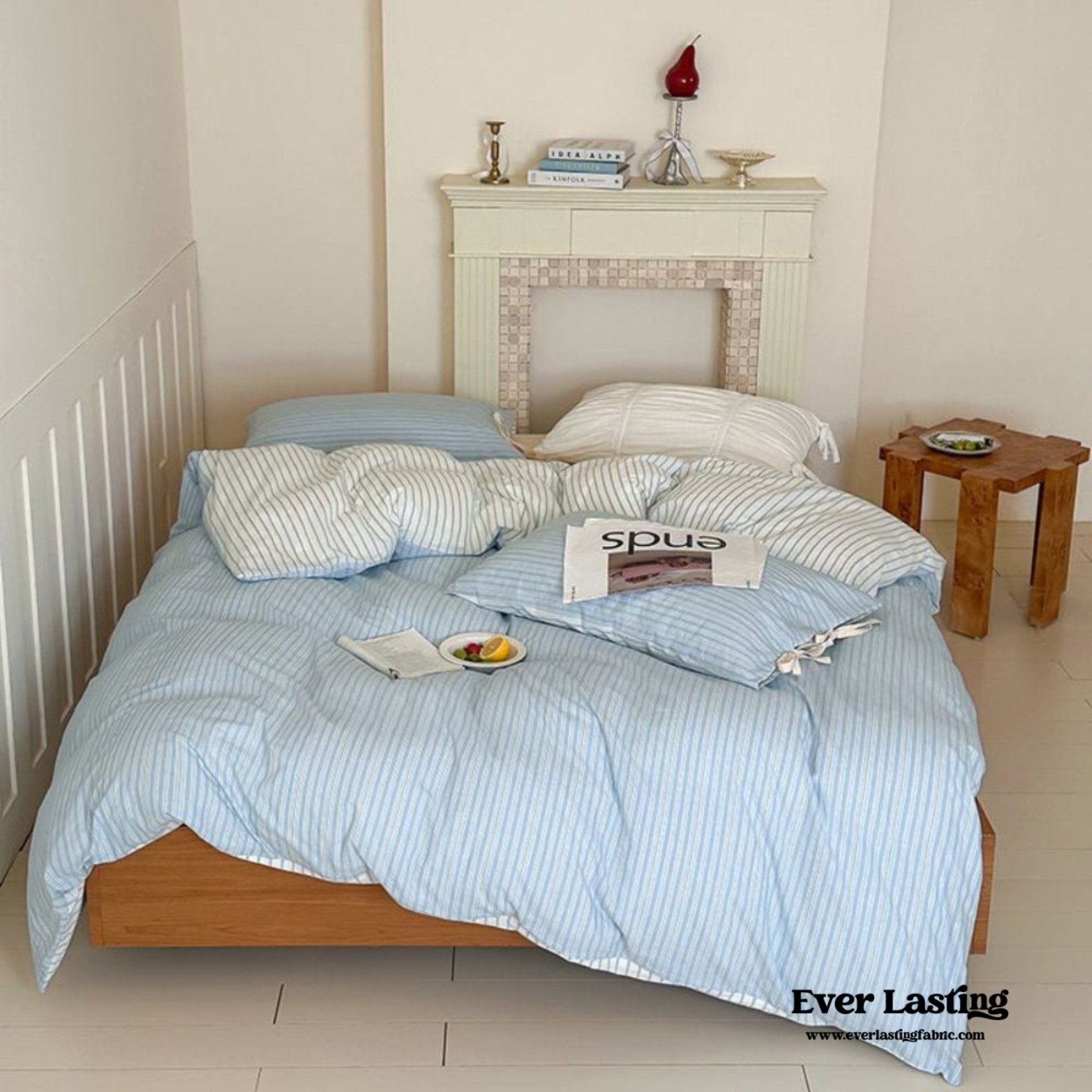 Josie Bow Tied Striped Bedding Set