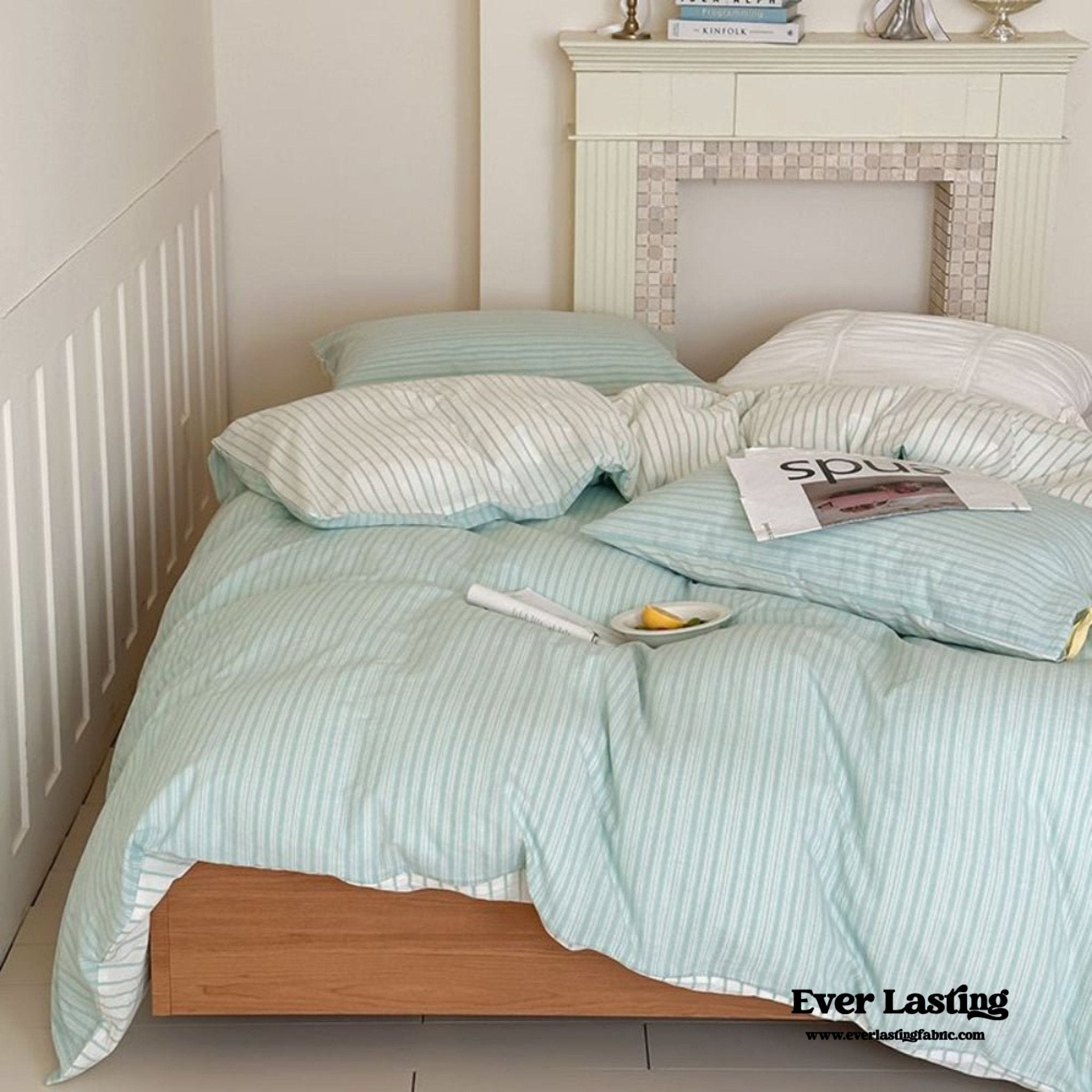 Josie Bow Tied Striped Bedding Set