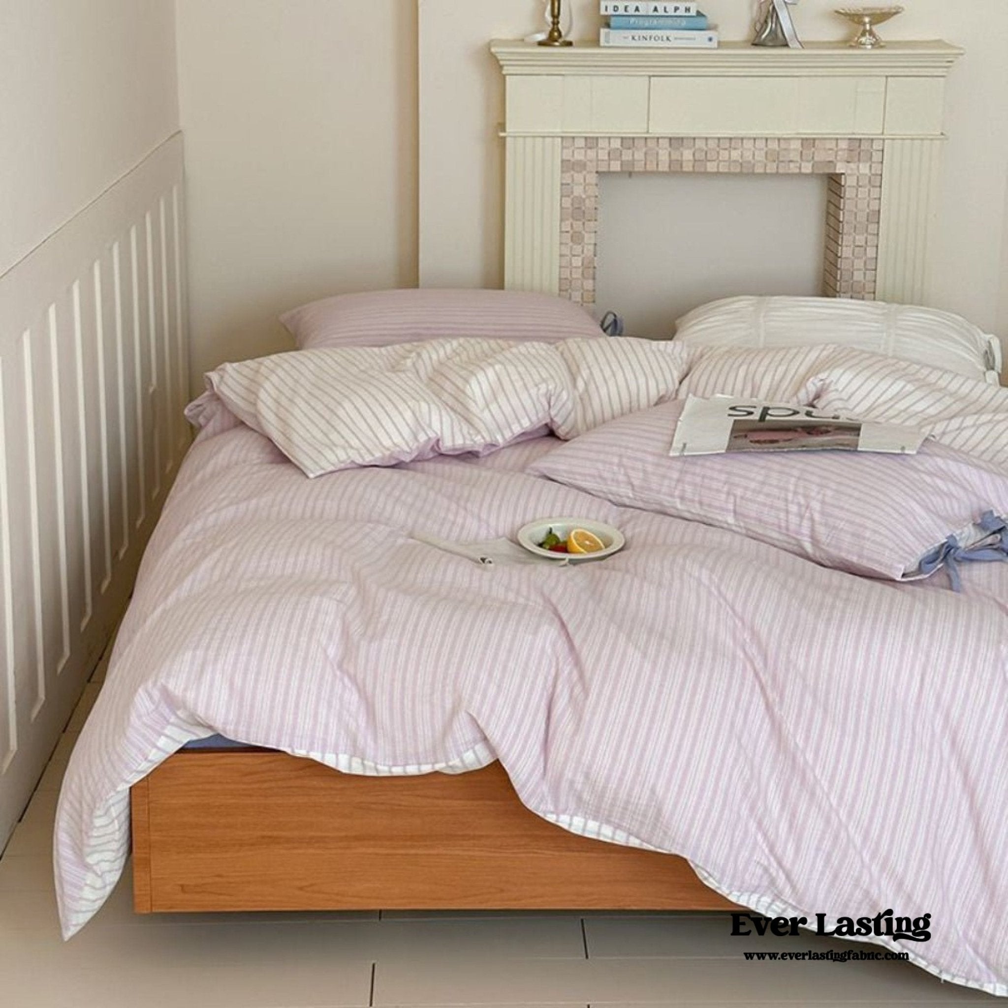 Josie Bow Tied Striped Bedding Set