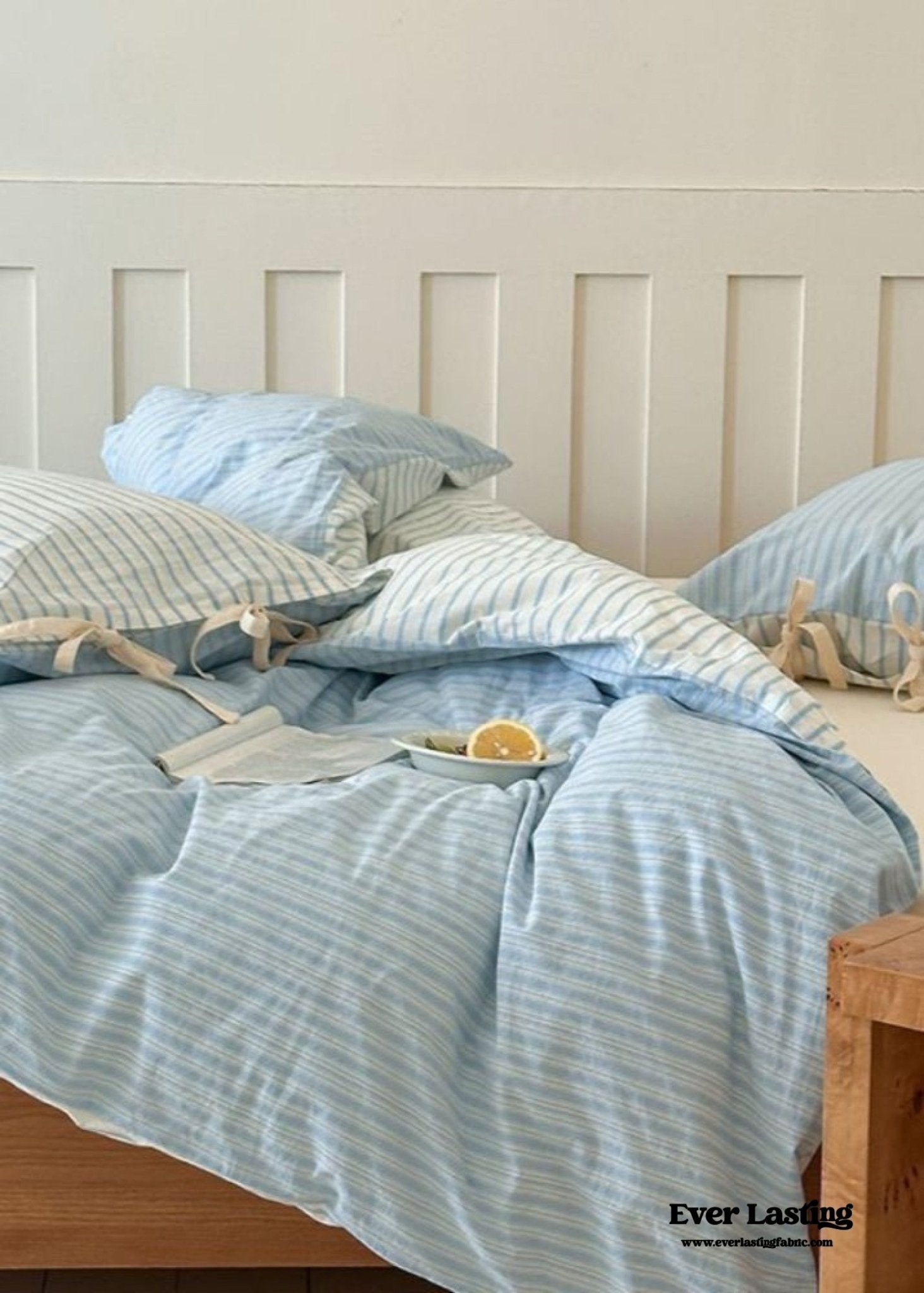 Josie Bow Tied Striped Bedding Set