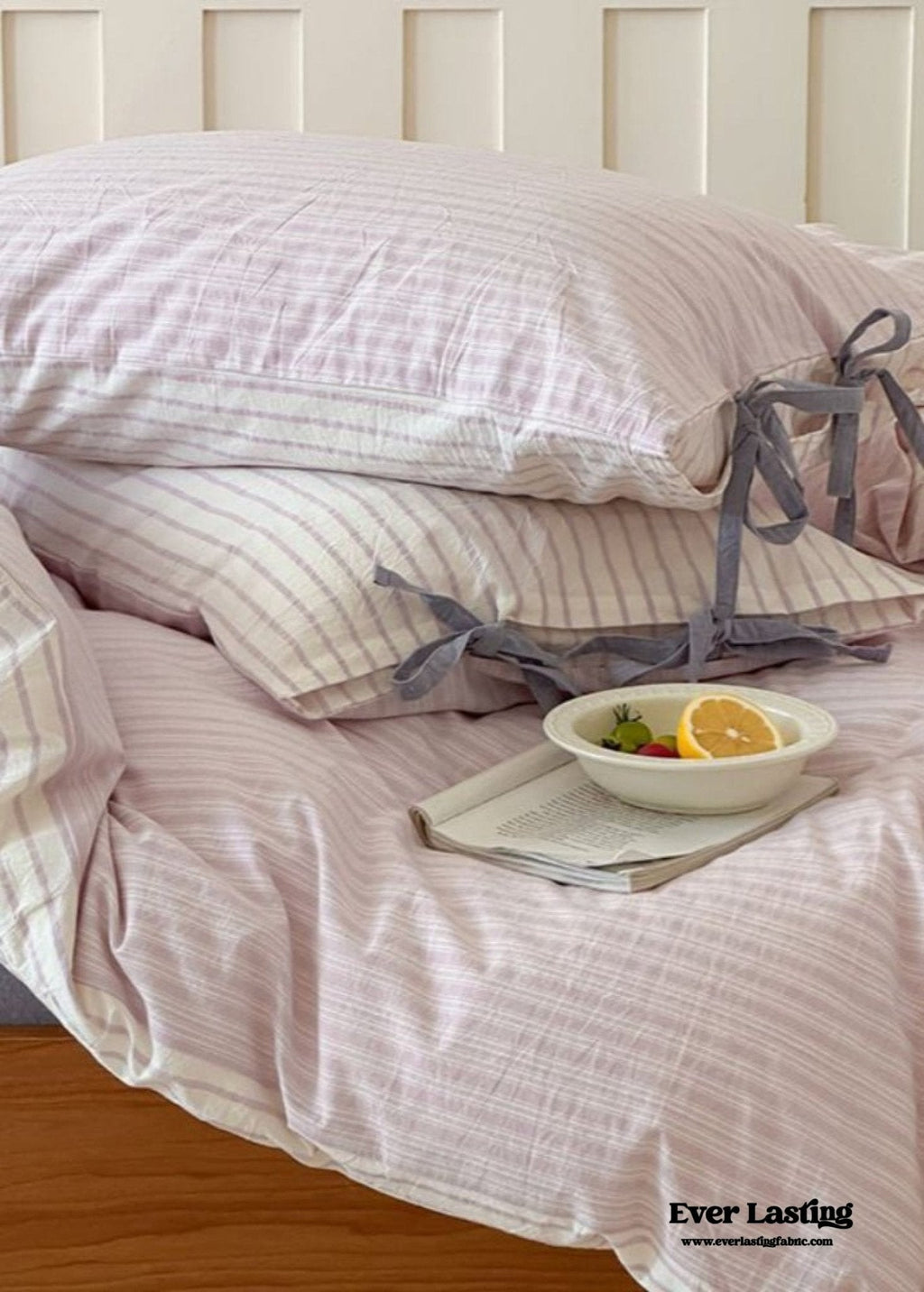 Josie Bow Tied Striped Bedding Set