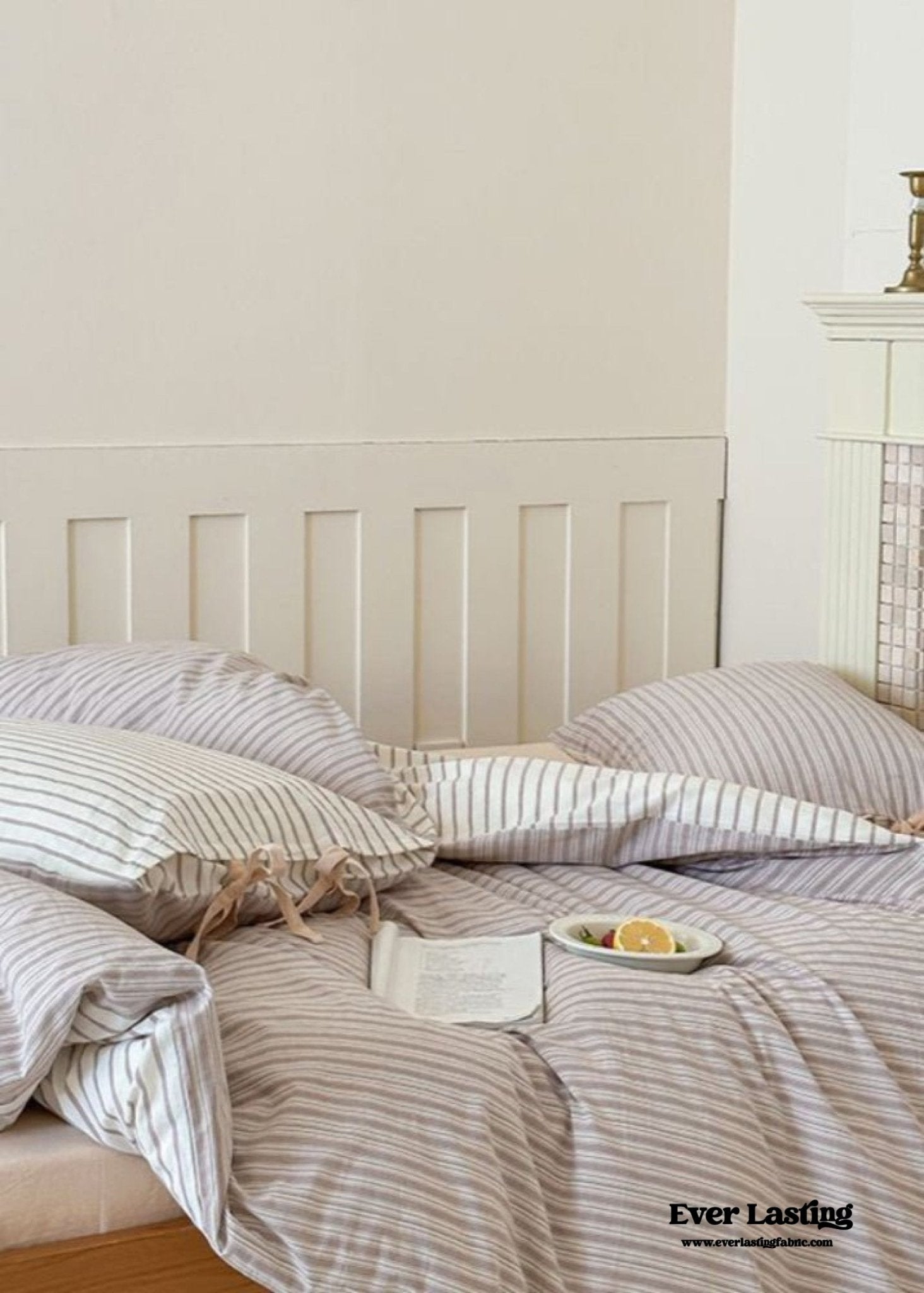 Josie Bow Tied Striped Bedding Set