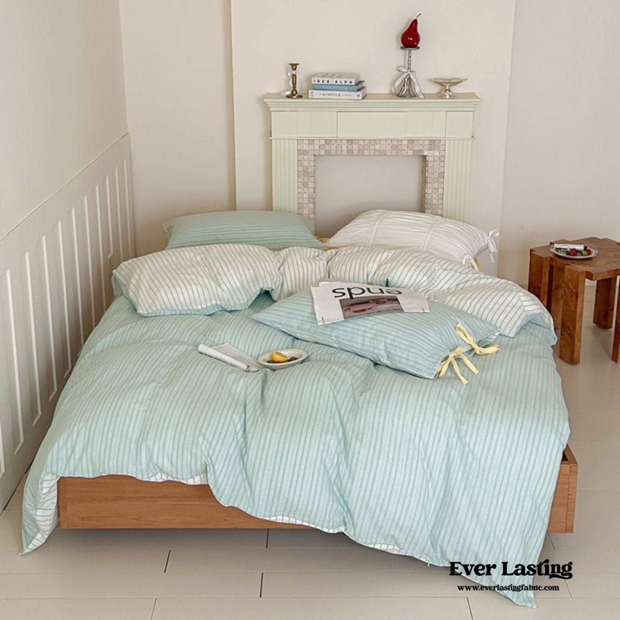 Josie Bow Tied Striped Bedding Set