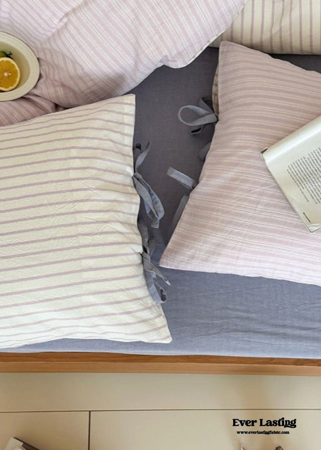 Josie Bow Tied Striped Bedding Set