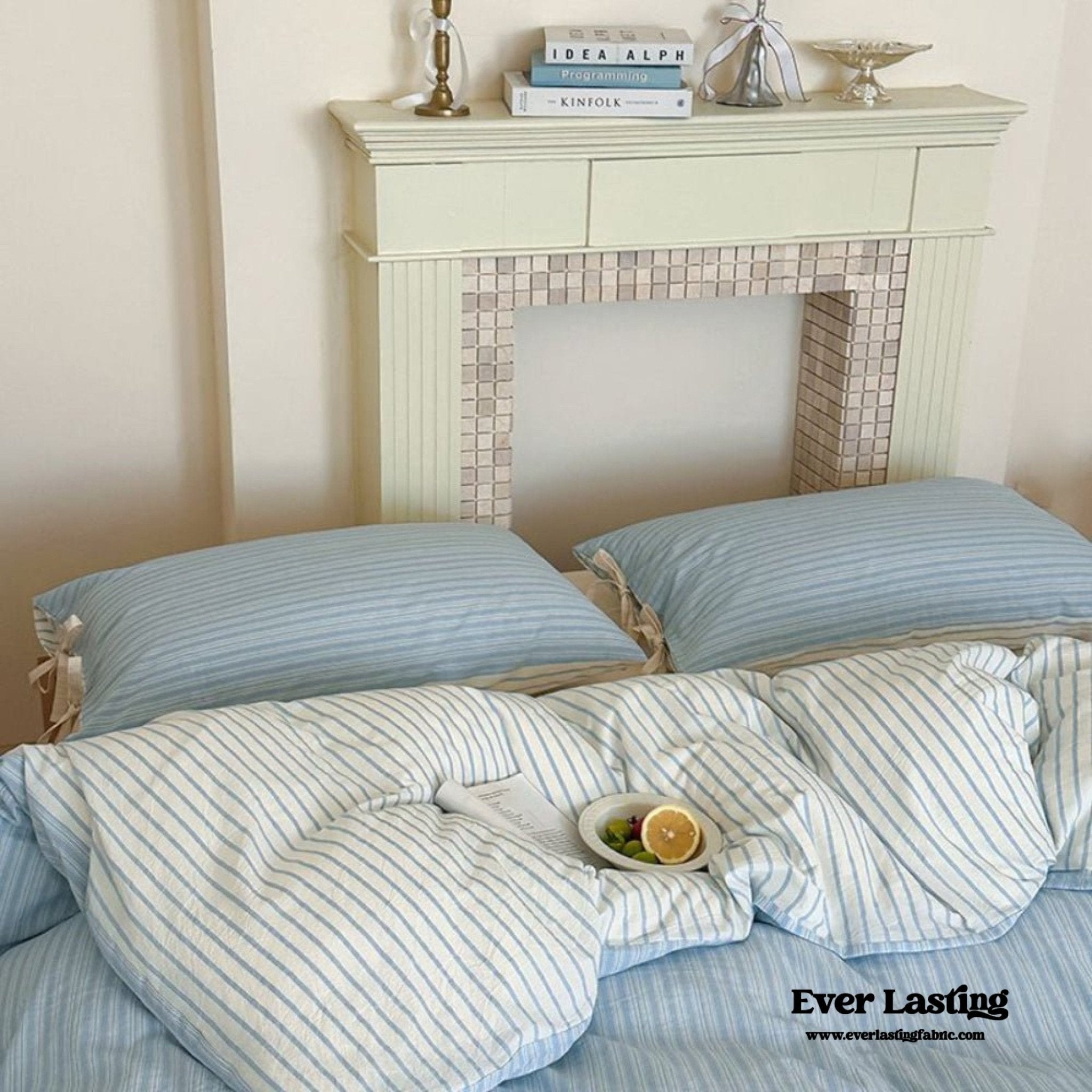 Josie Bow Tied Striped Bedding Set