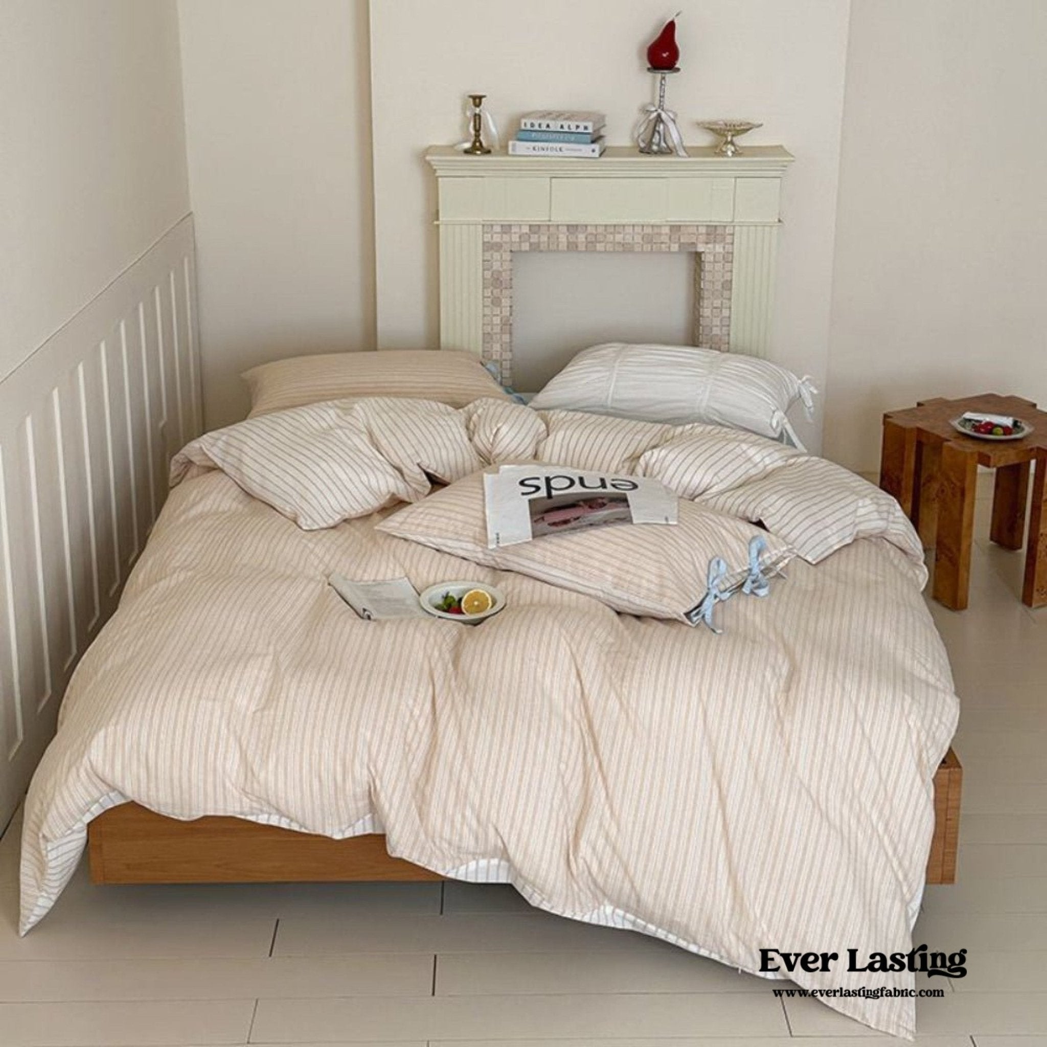 Josie Bow Tied Striped Bedding Set
