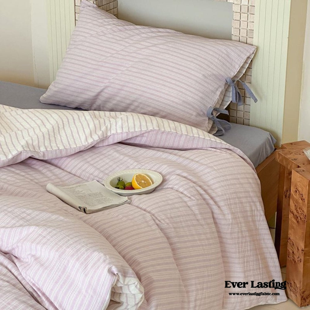 Josie Bow Tied Striped Bedding Set