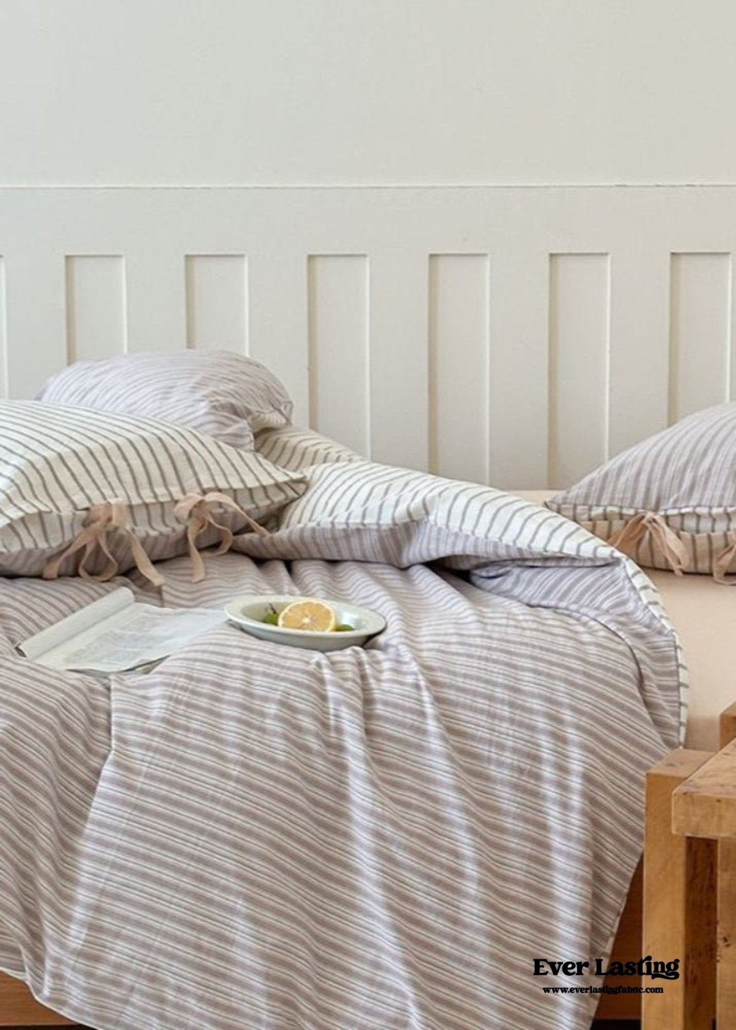 Josie Bow Tied Striped Bedding Set