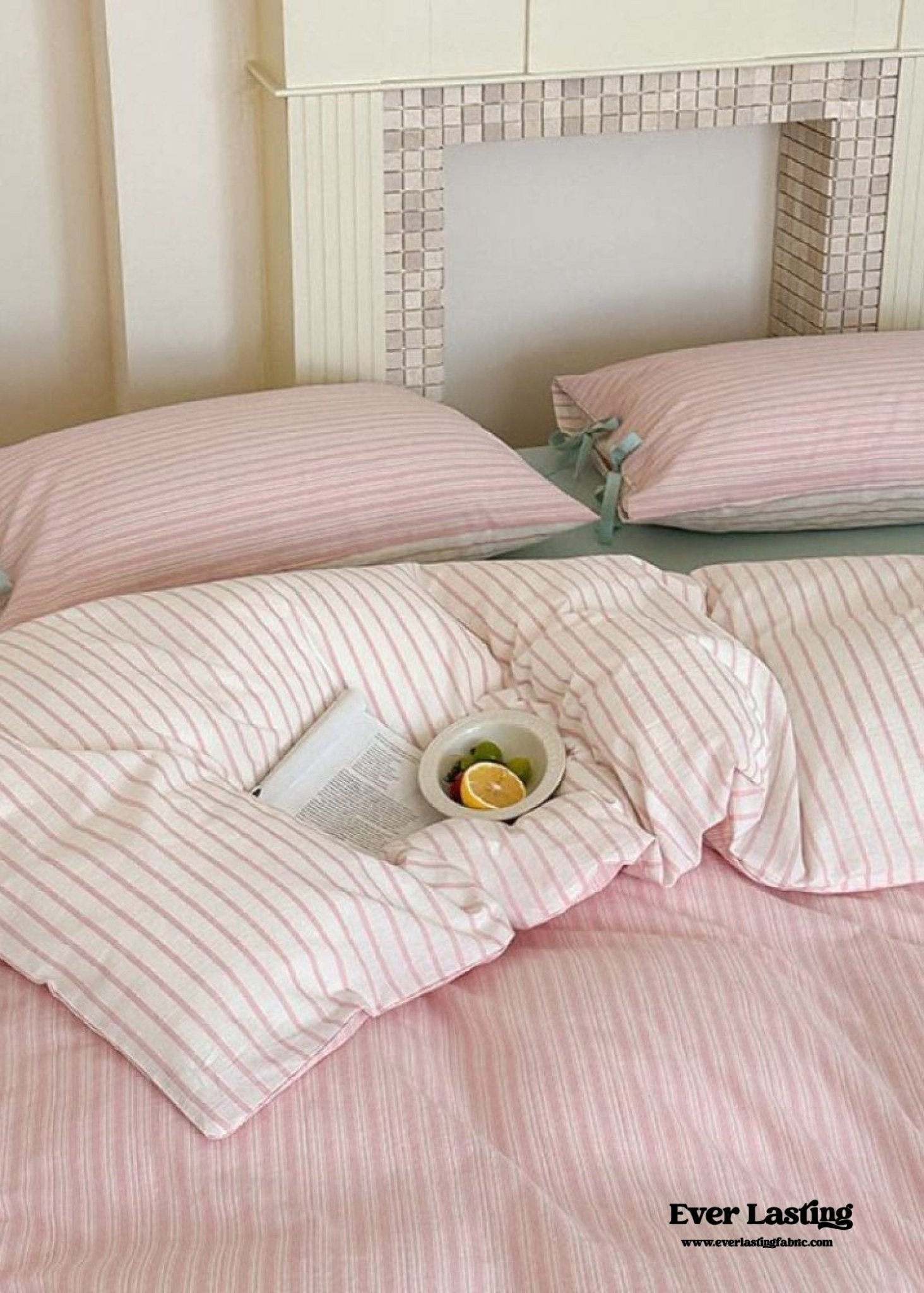 Josie Bow Tied Striped Bedding Set