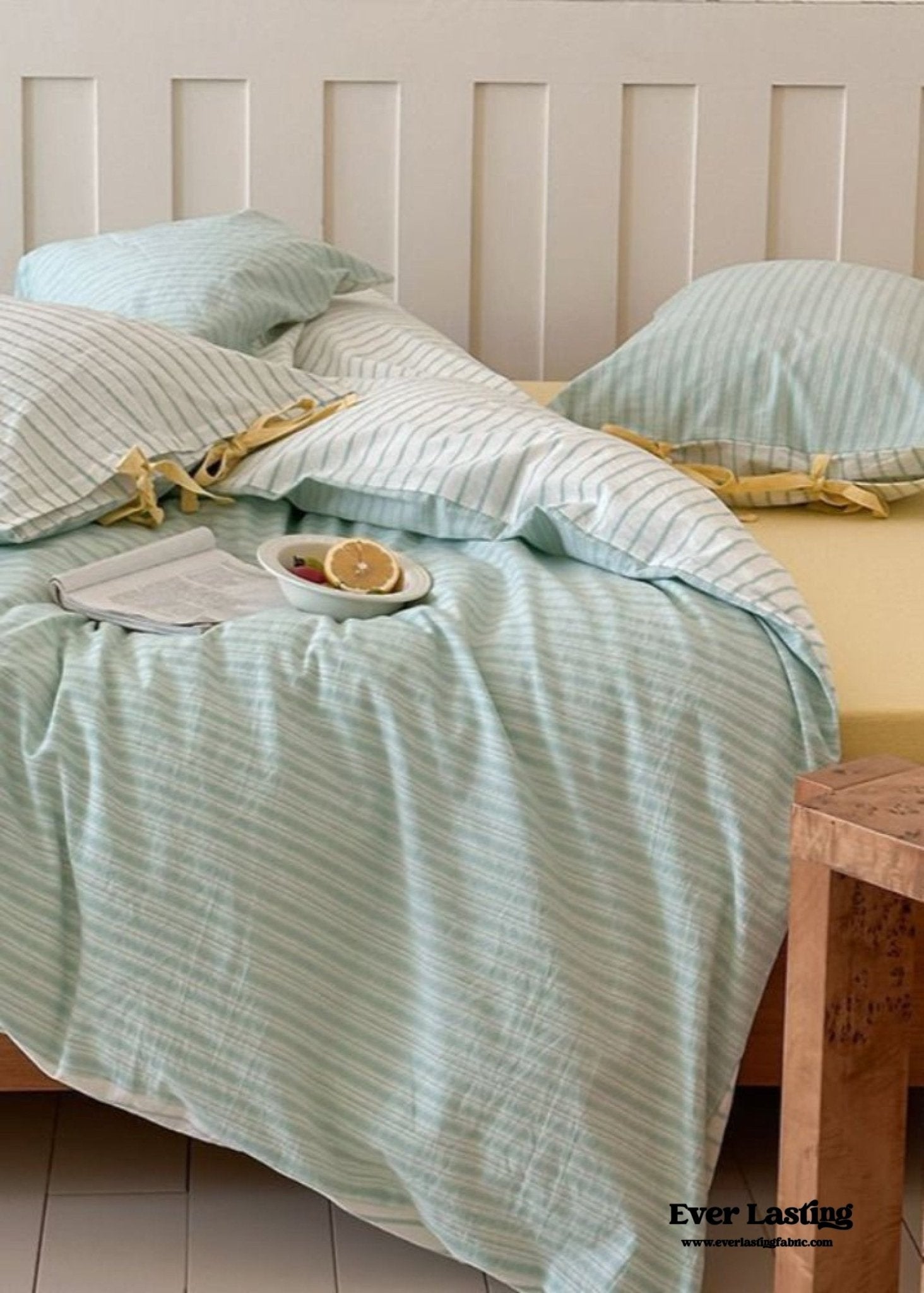Josie Bow Tied Striped Bedding Set