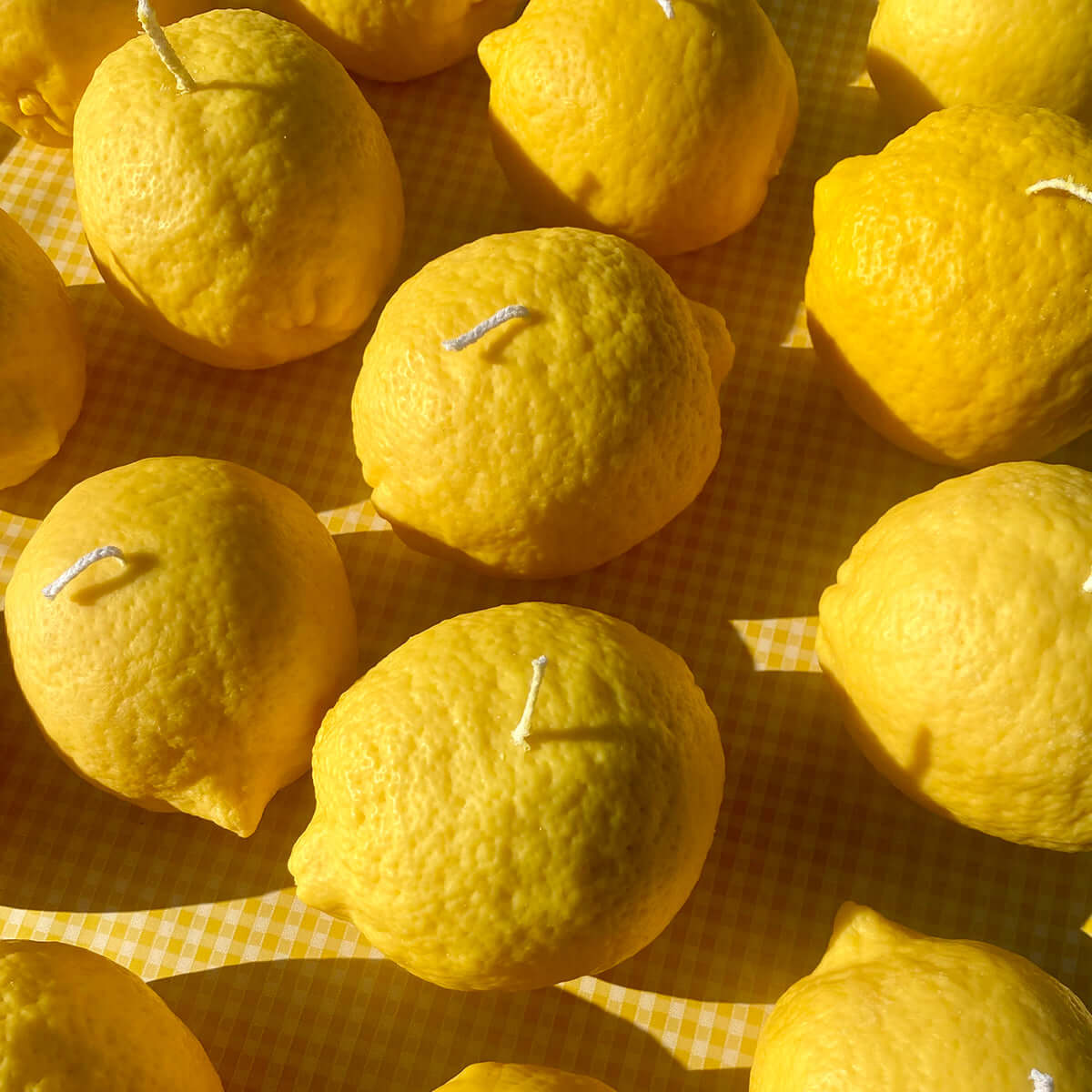 Large Lemon Candle collection, artisan handcrafted decor, perfect for adding a pop of citrus to your home.