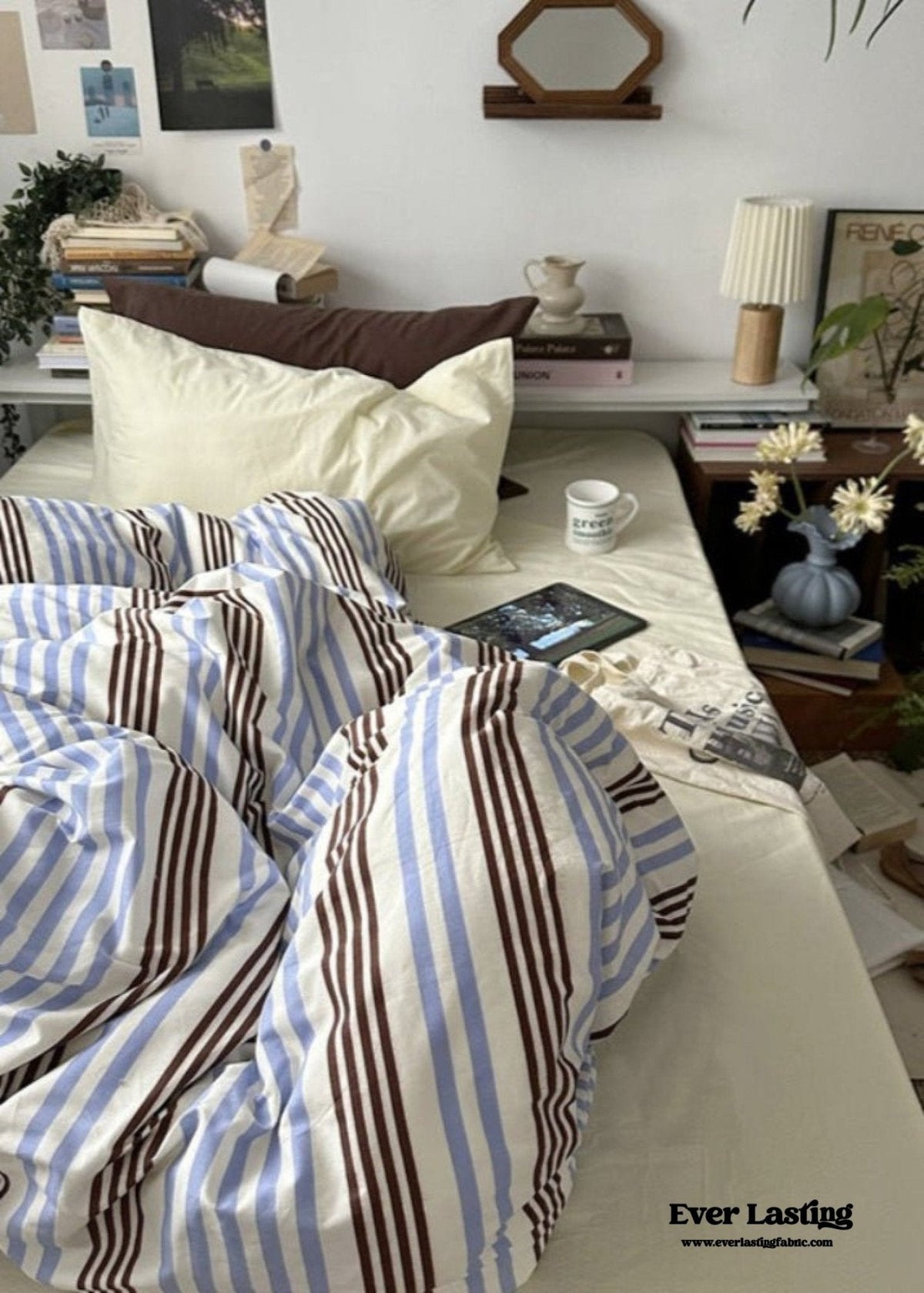 Liam Striped Bedding Set / Blue