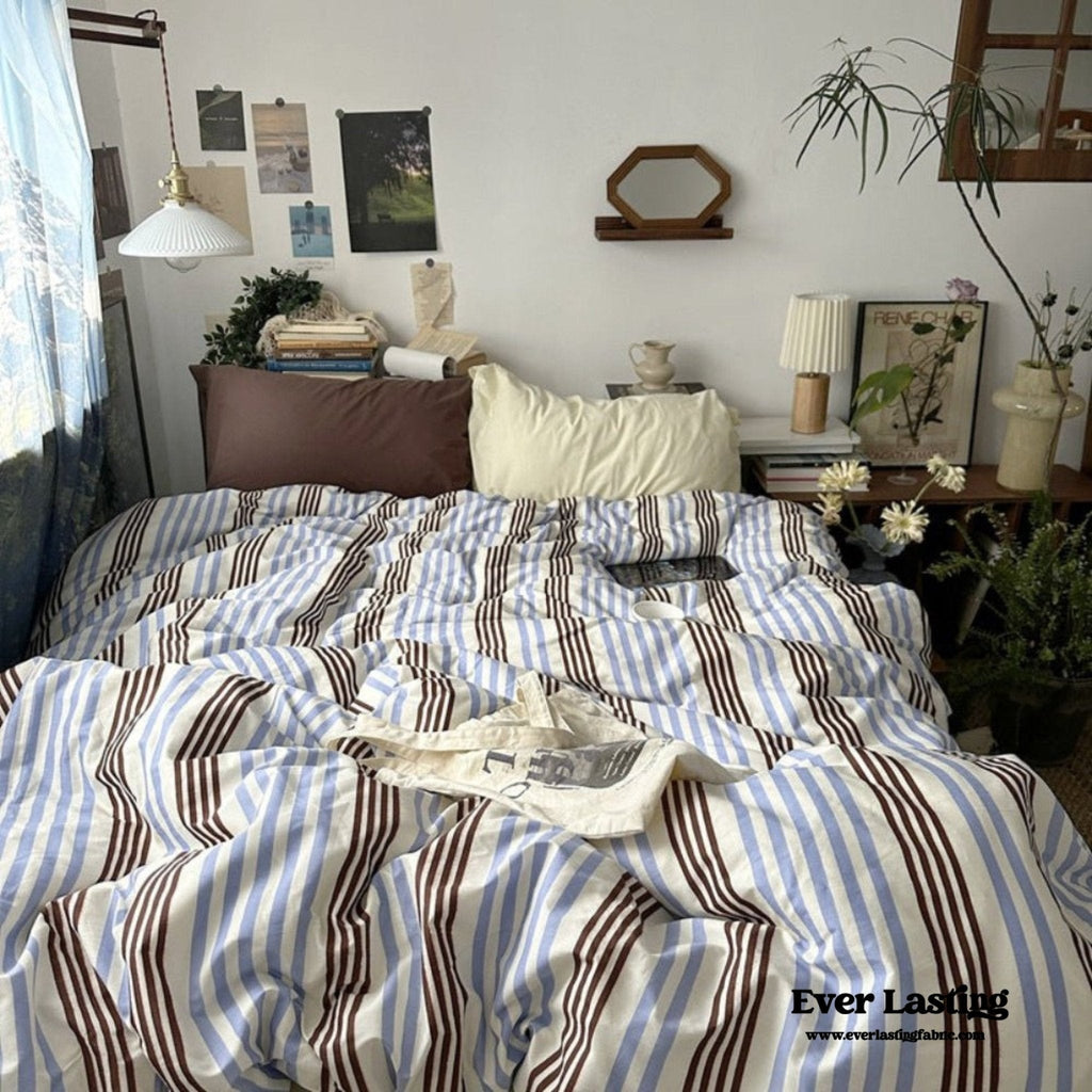 Liam Striped Bedding Set / Blue