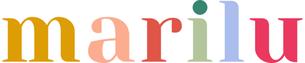 Colorful 'marilu' logo on a white background