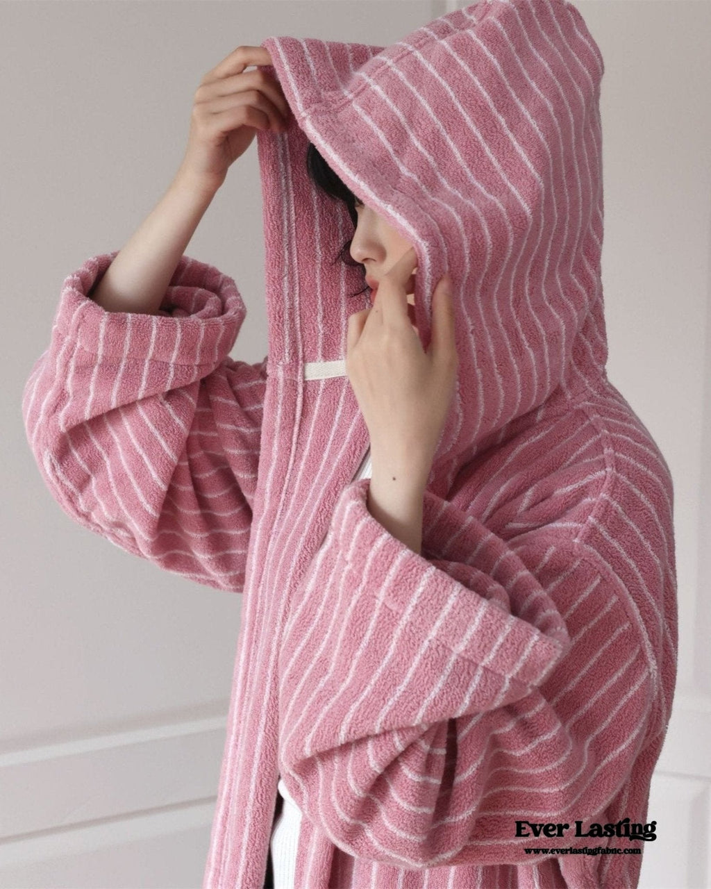 Modern Striped Cotton Bathrobe Set