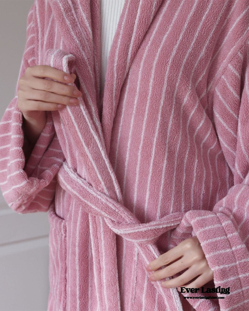 Modern Striped Cotton Bathrobe Set