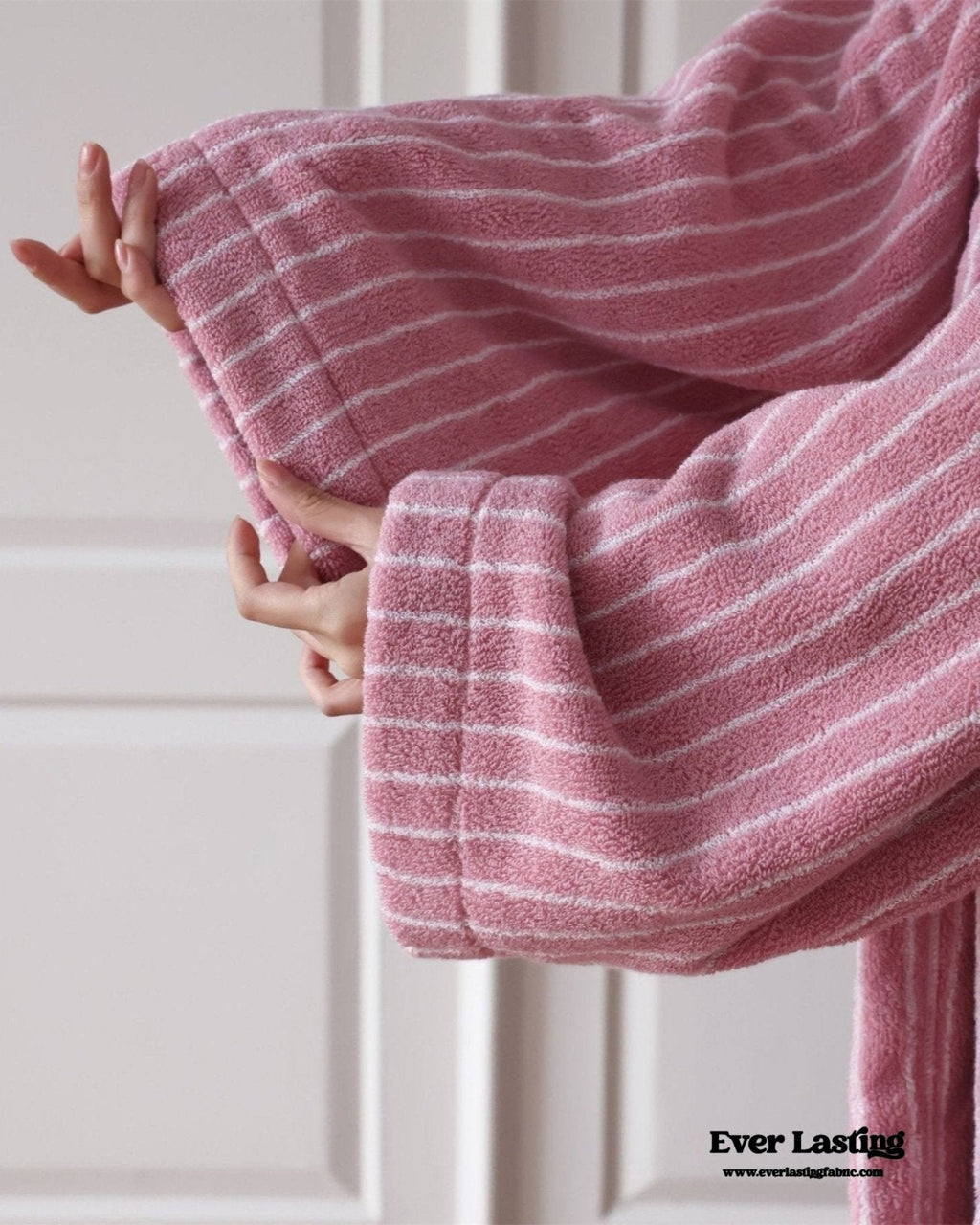 Modern Striped Cotton Bathrobe Set
