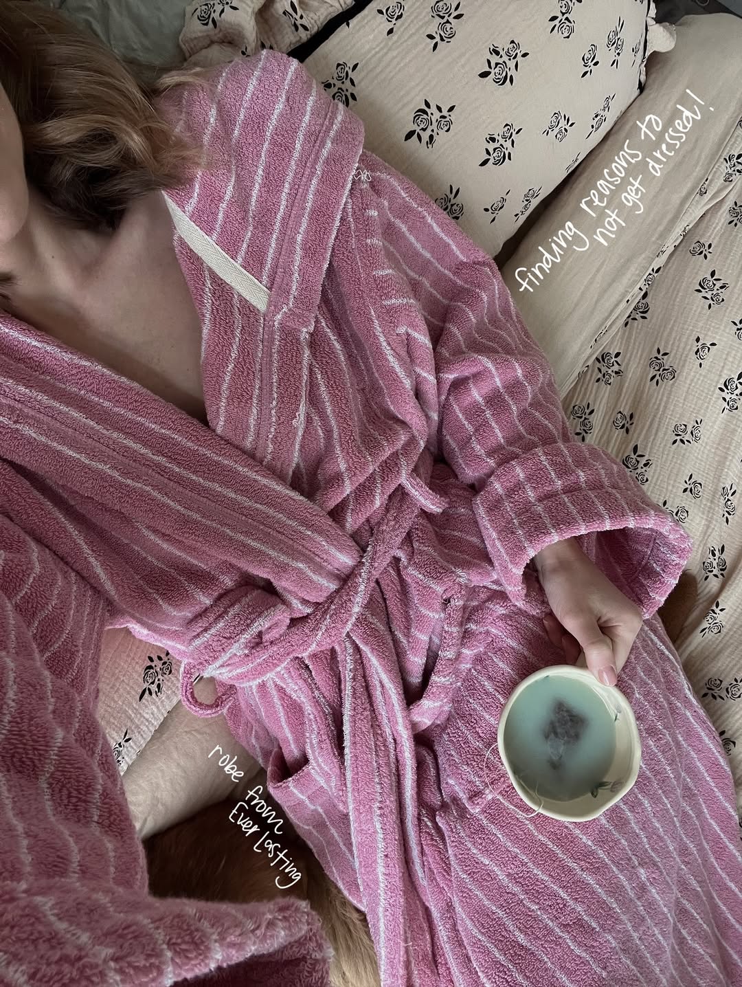 Modern Striped Cotton Bathrobe Set