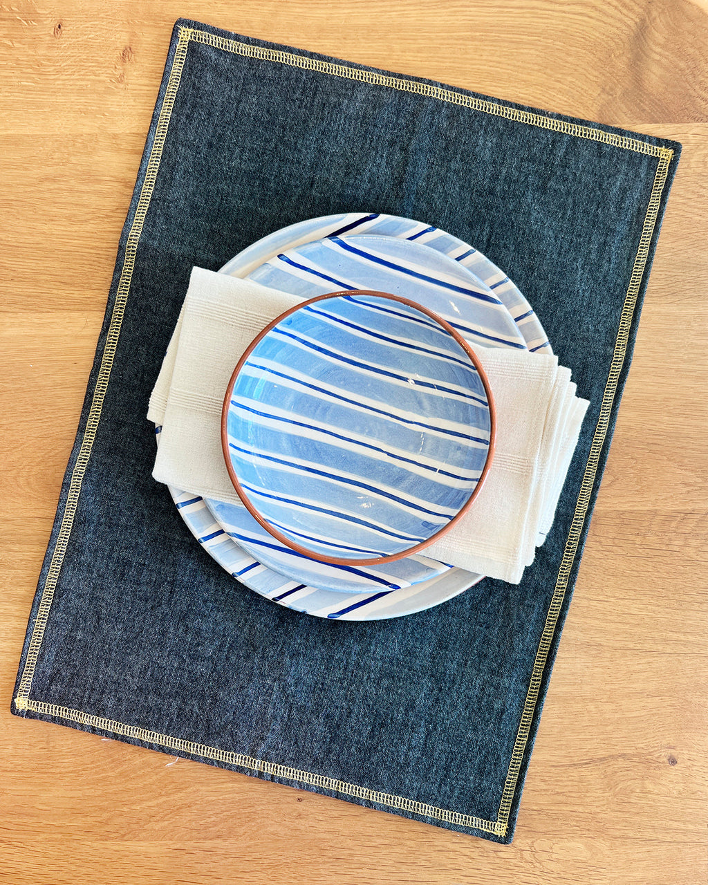 Casa Cubista Cabana Plates & Bowls | Blue Salad Plate atacama home