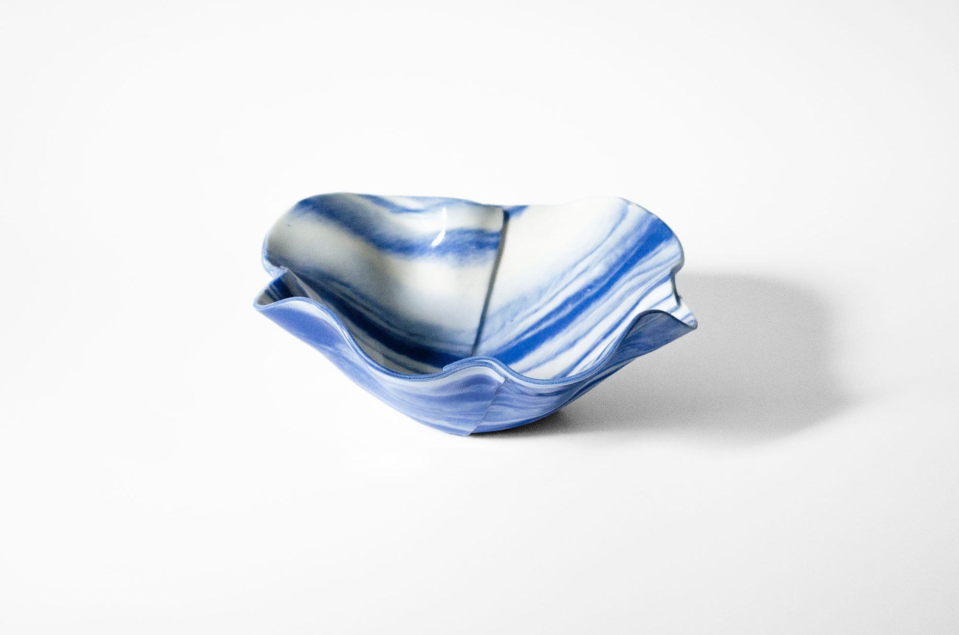 Origami Pottery Neriage Ruffle Bowl | Handcrafted Porcelain Bowl Saori M Stoneware