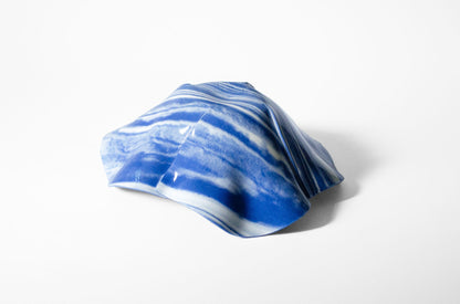 Origami Pottery Neriage Ruffle Bowl | Handcrafted Porcelain Bowl Saori M Stoneware