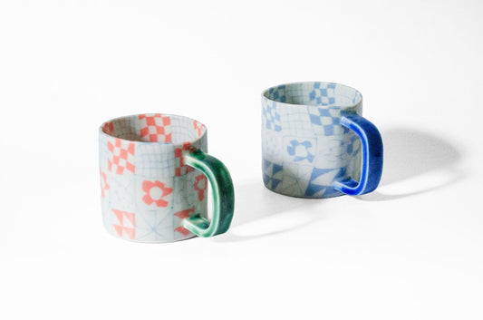 Nerikomi Patchwork Pattern Mug Mug Saori M Stoneware