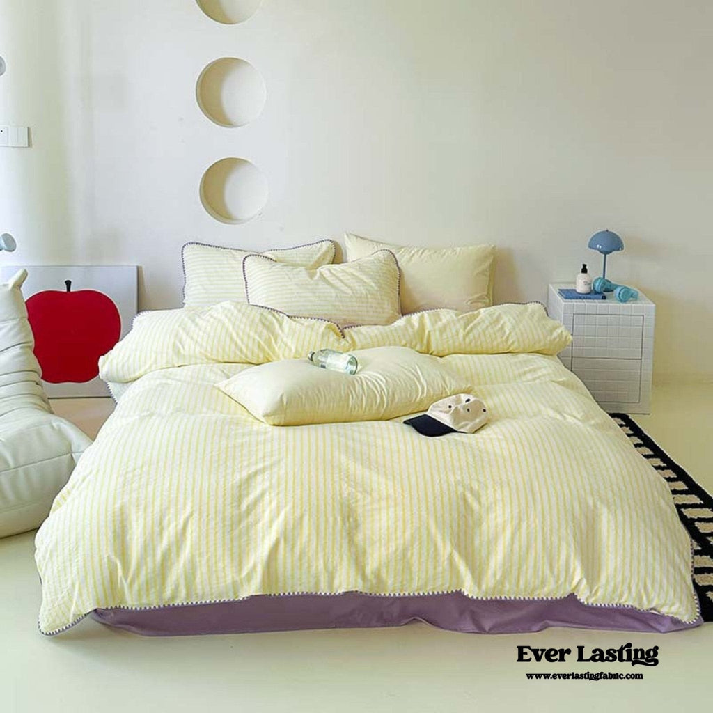 Pepper Candy Stripe Bedding Set