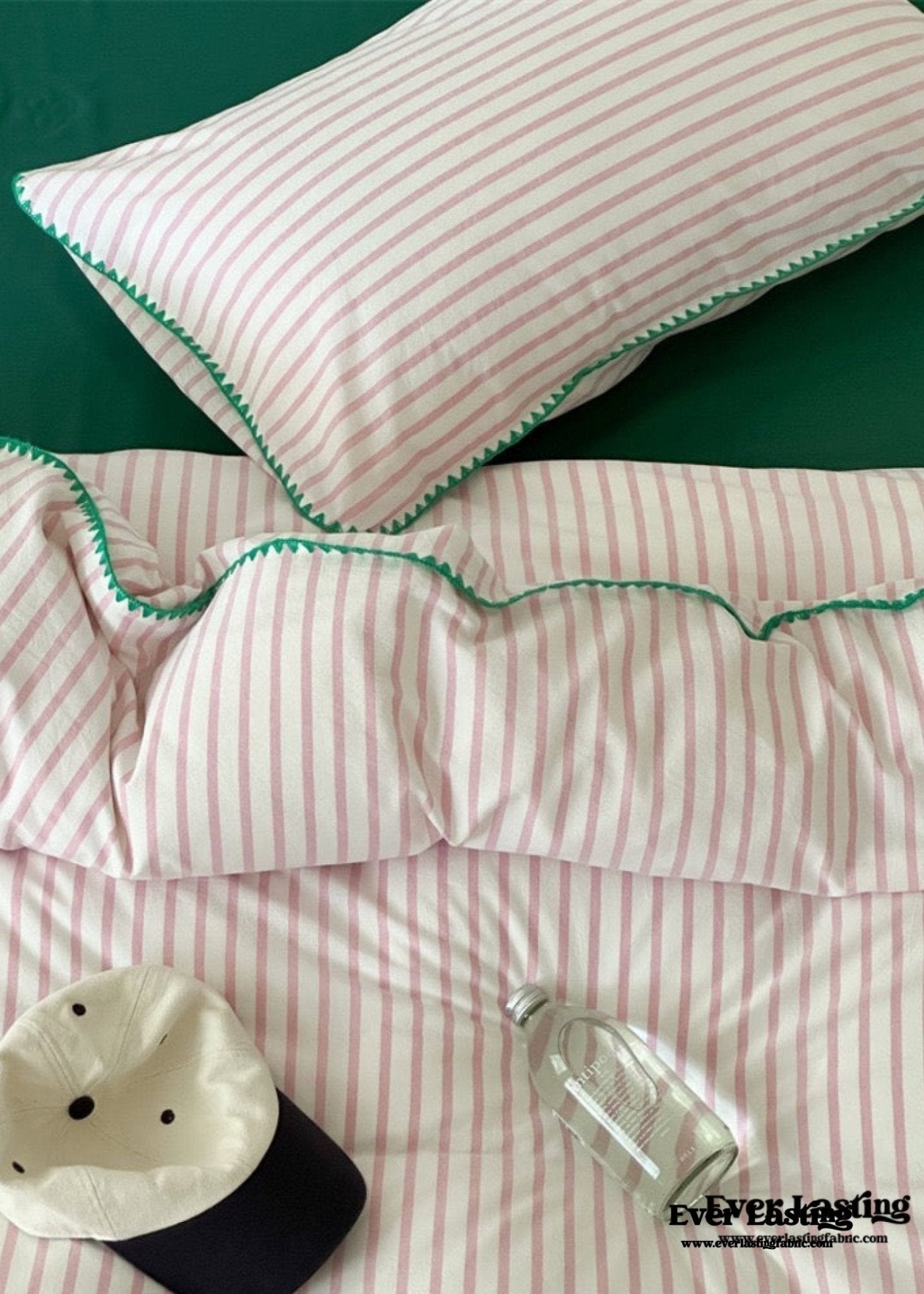 Pepper Candy Stripe Bedding Set