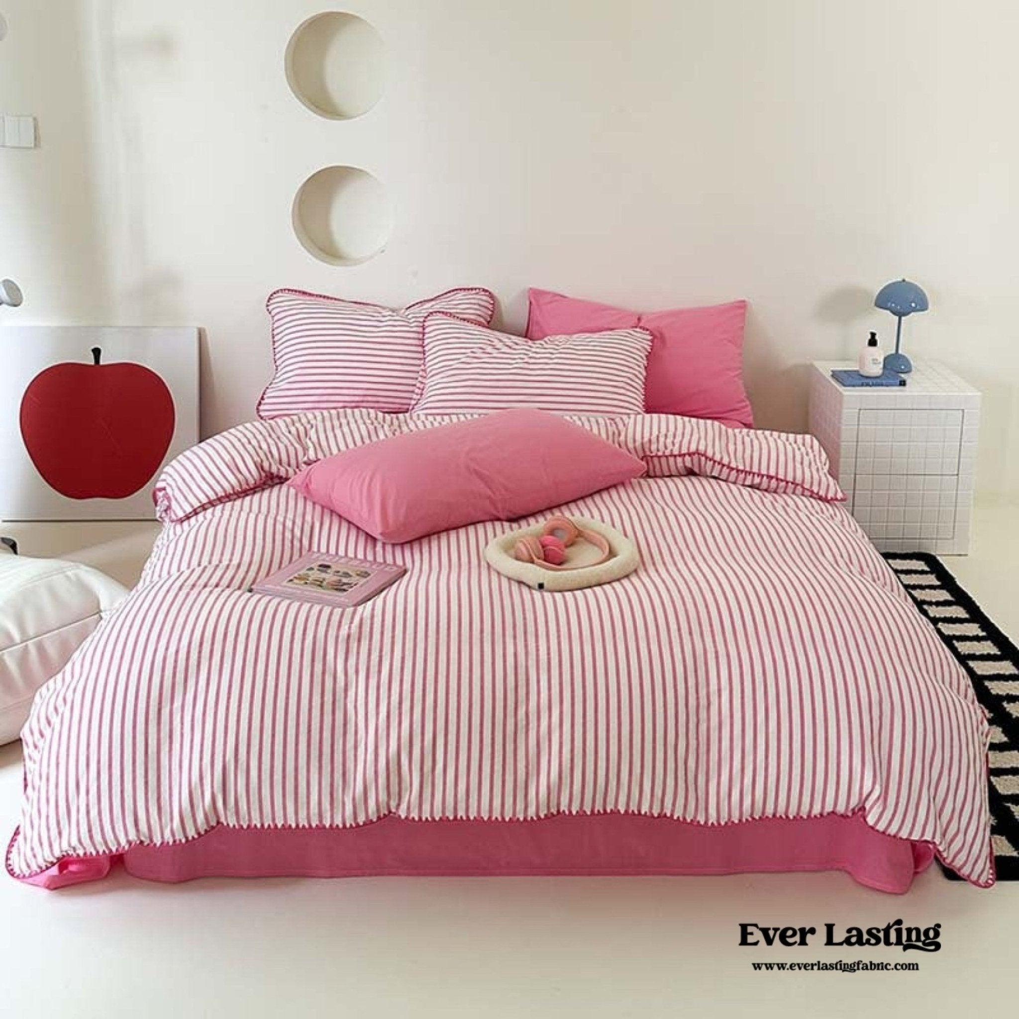 Pepper Candy Stripe Bedding Set