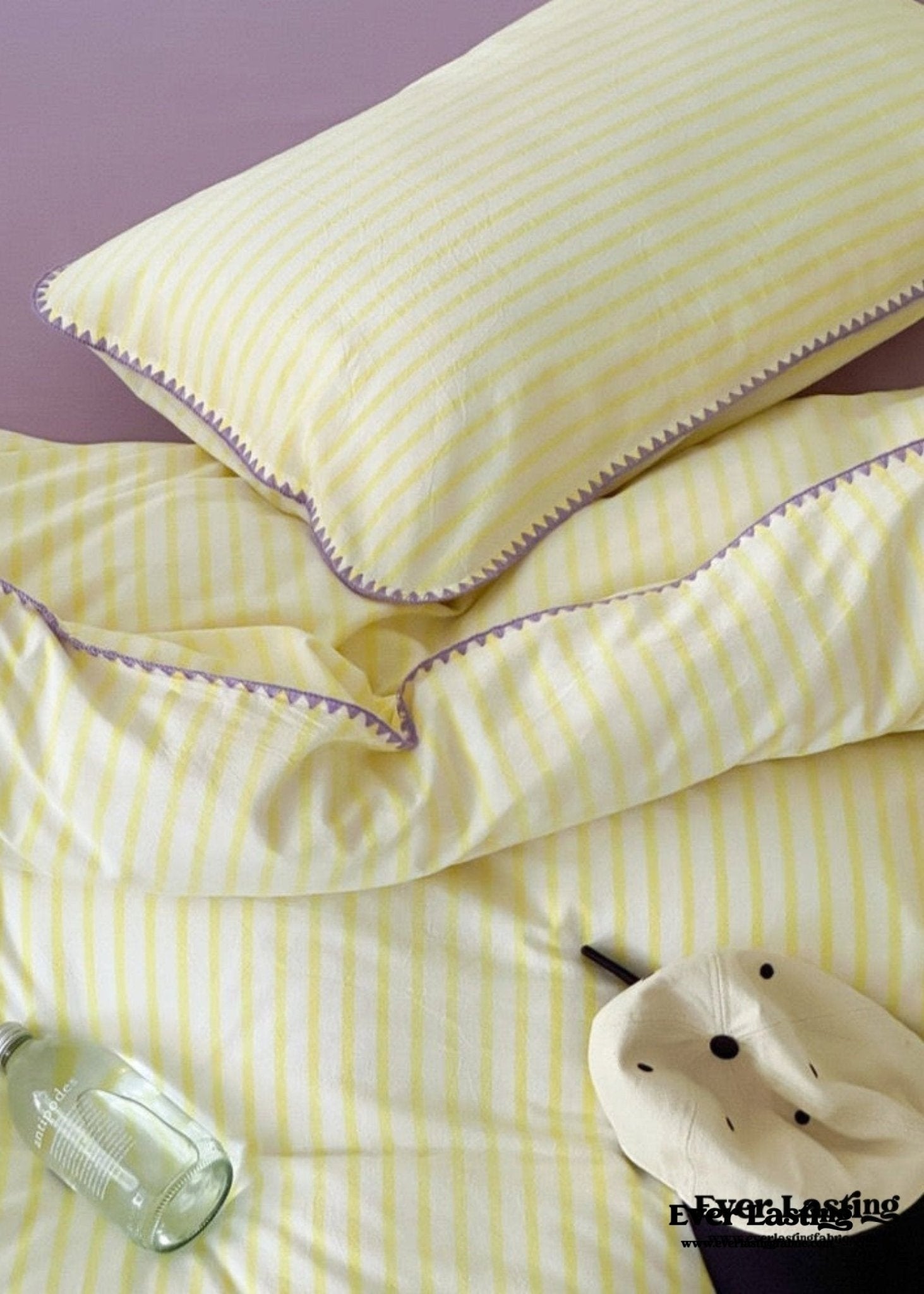 Pepper Candy Stripe Bedding Set